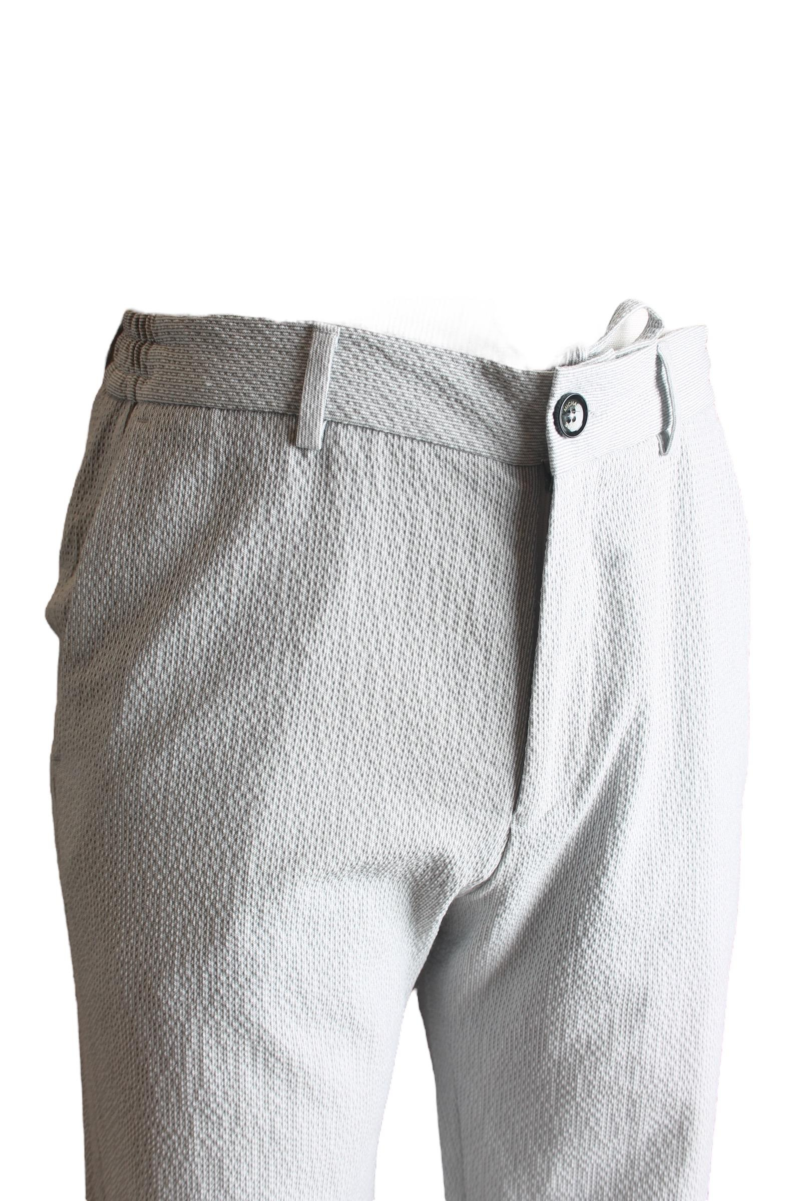 Erkek Gri Renk İpli Gofre Jogger Pantolon
