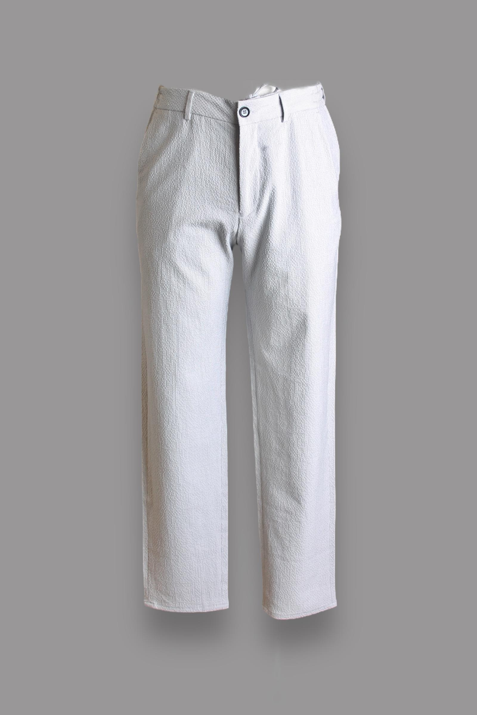 Erkek Gri Renk İpli Gofre Jogger Pantolon