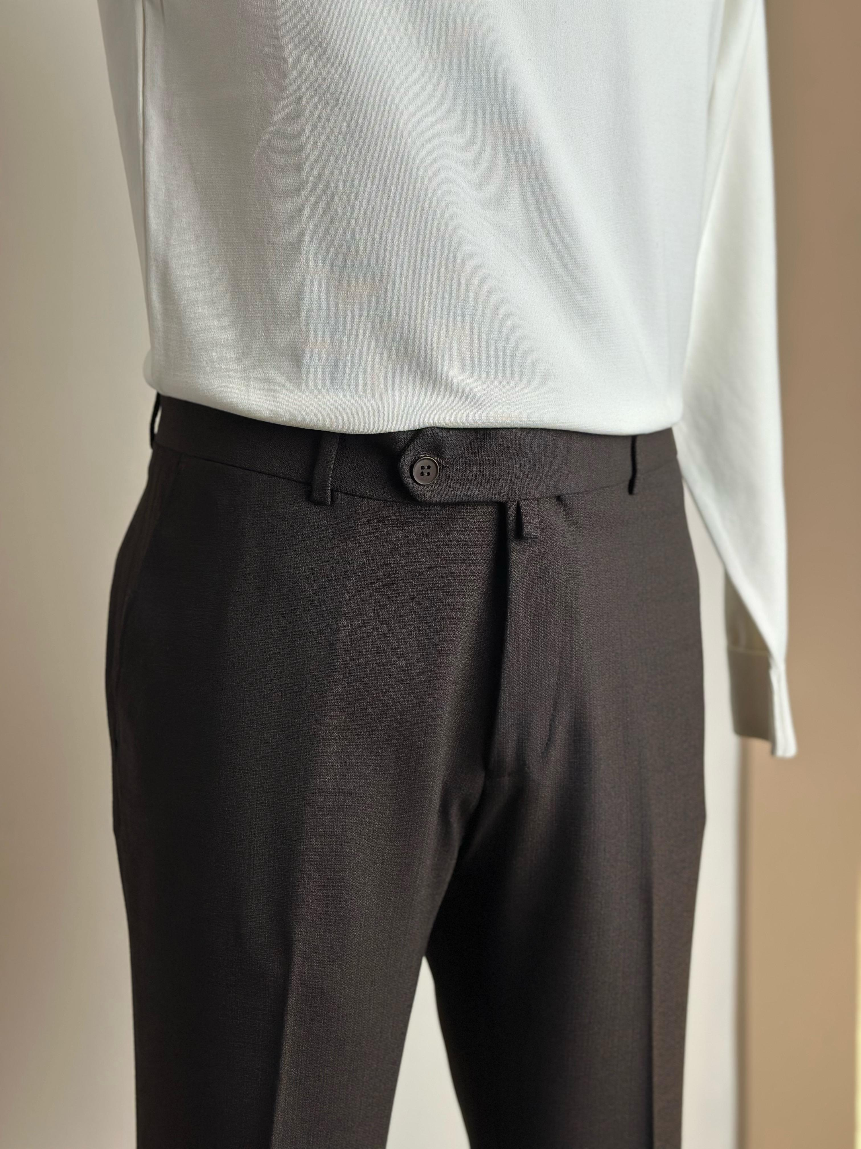 Erkek Slim Fit Acı Kahve Renk Kruvaze Takım Elbise