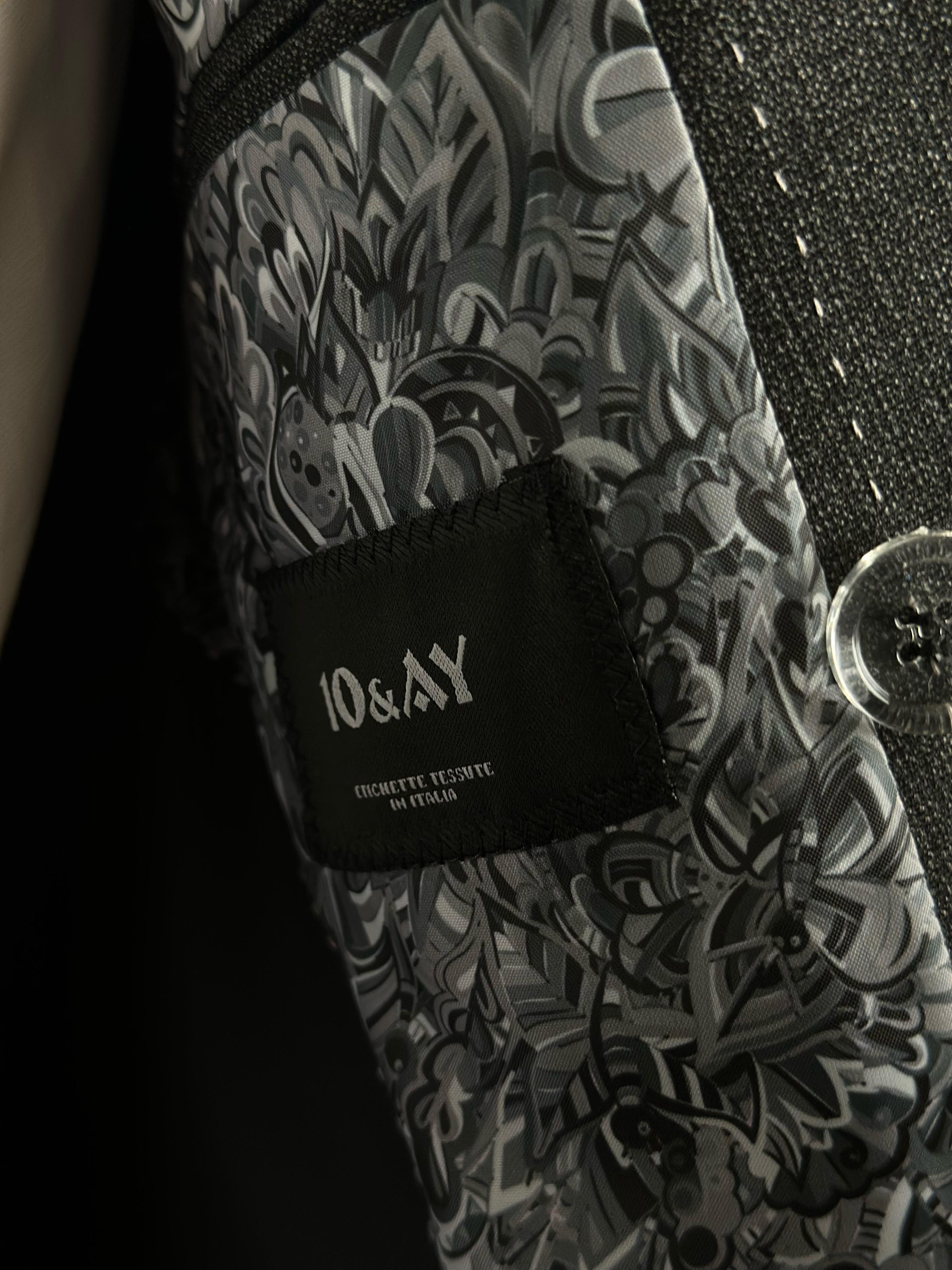 Erkek Slim Fit Antrasit Renk Kruvaze Takım Elbise
