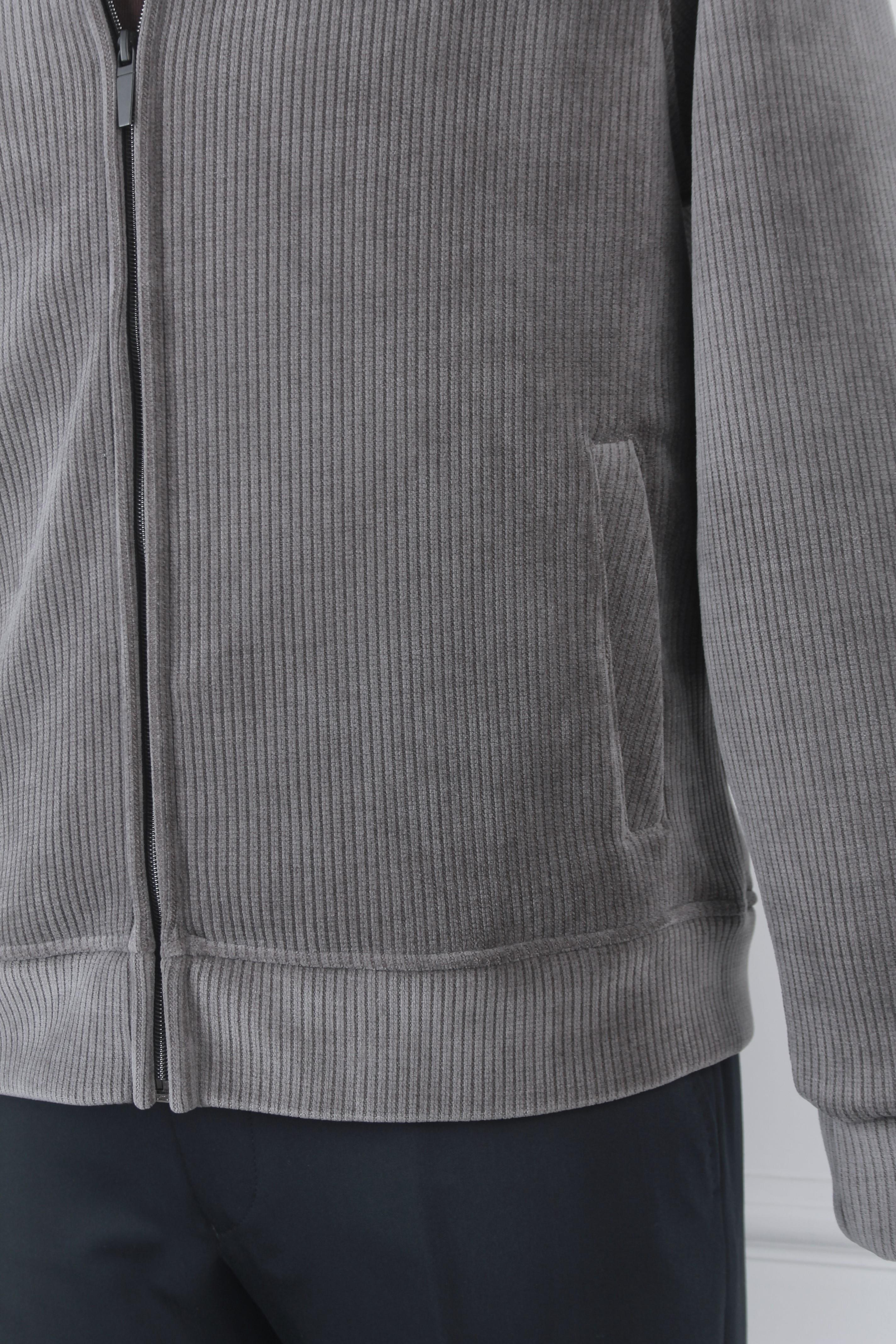 Erkek Slim Fit Gri Renk Polar Mont