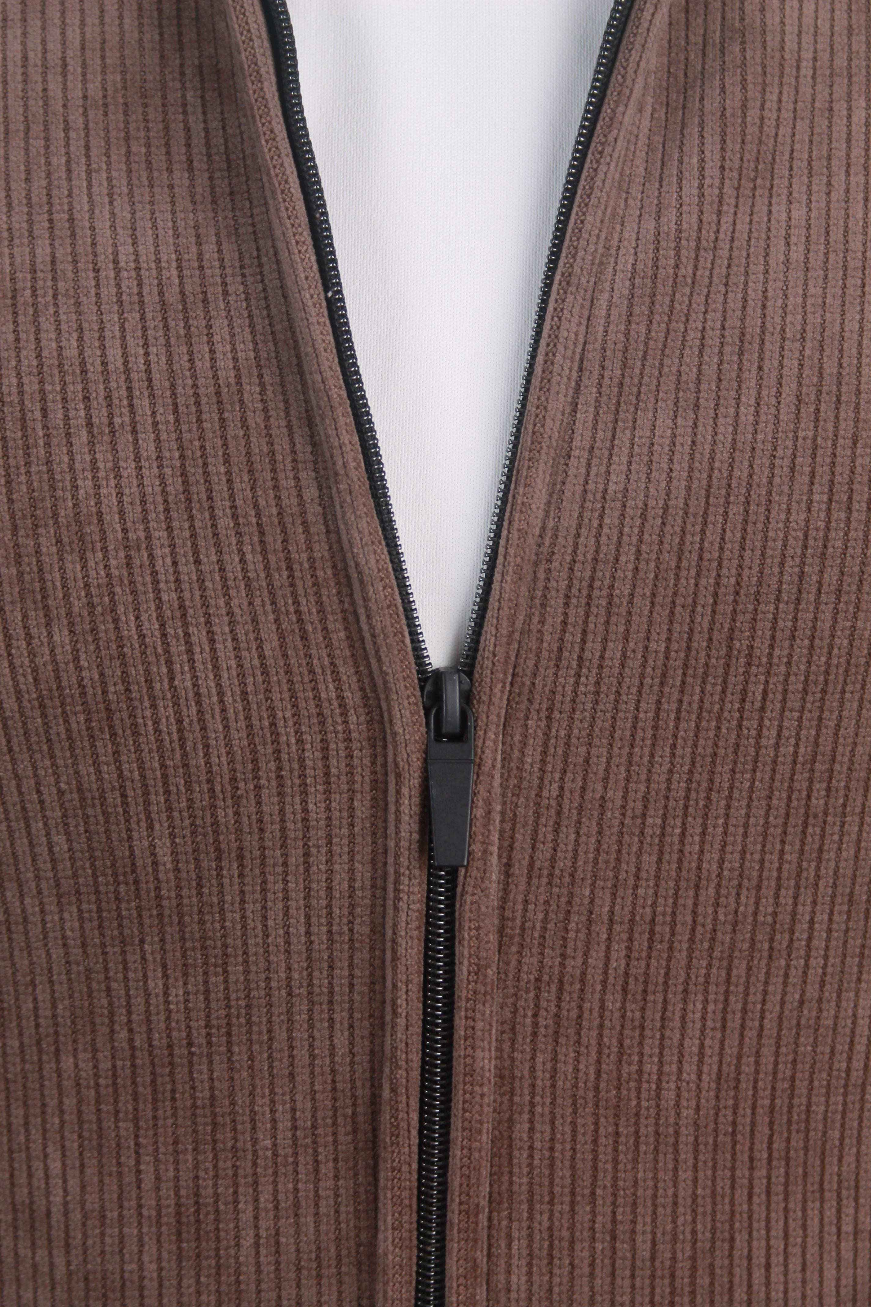 Erkek Slim Fit Kahverengi Polar Mont