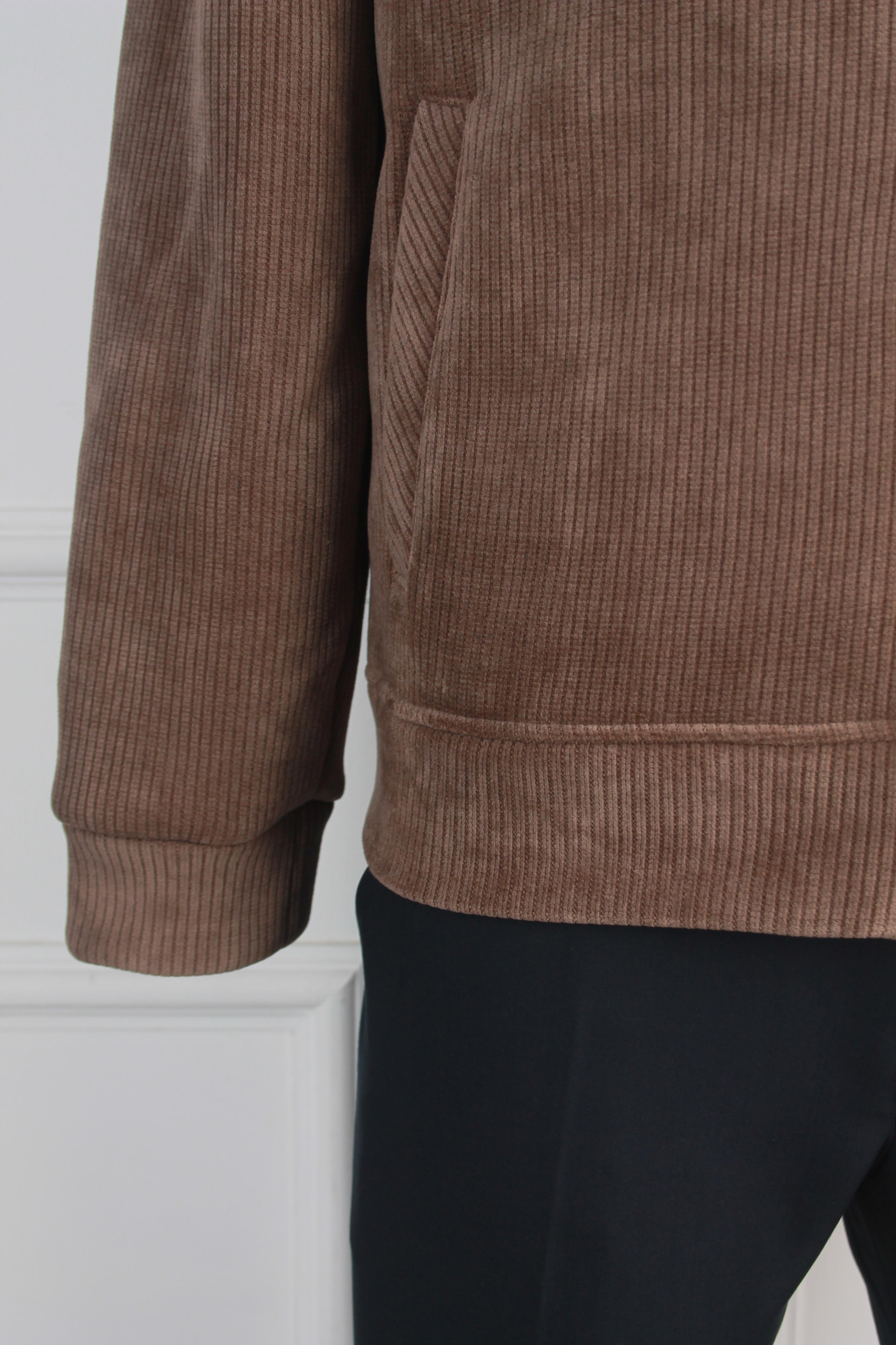 Erkek Slim Fit Kahverengi Polar Mont