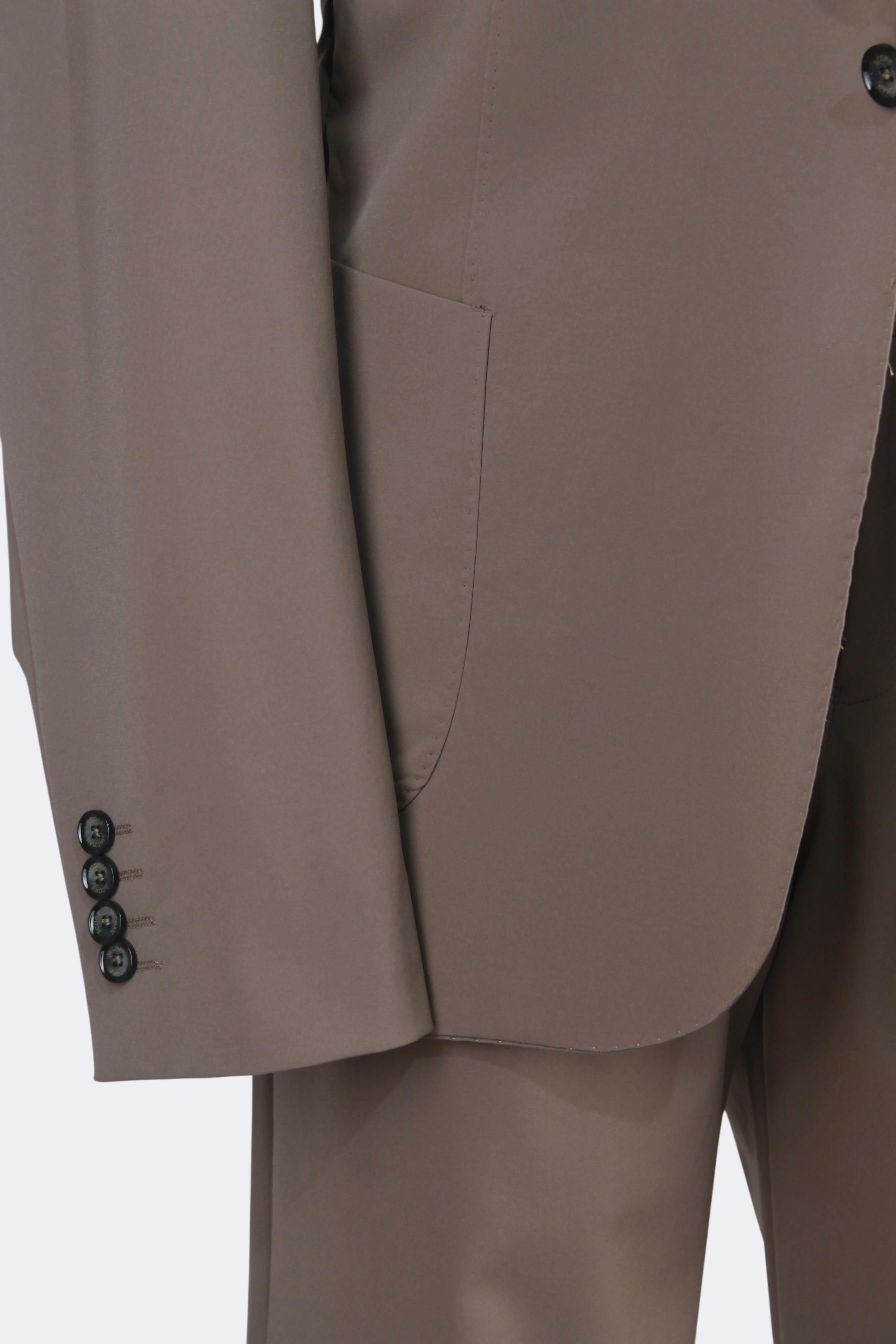 Erkek Slim Fit Kahverengi Spor Takım Elbise