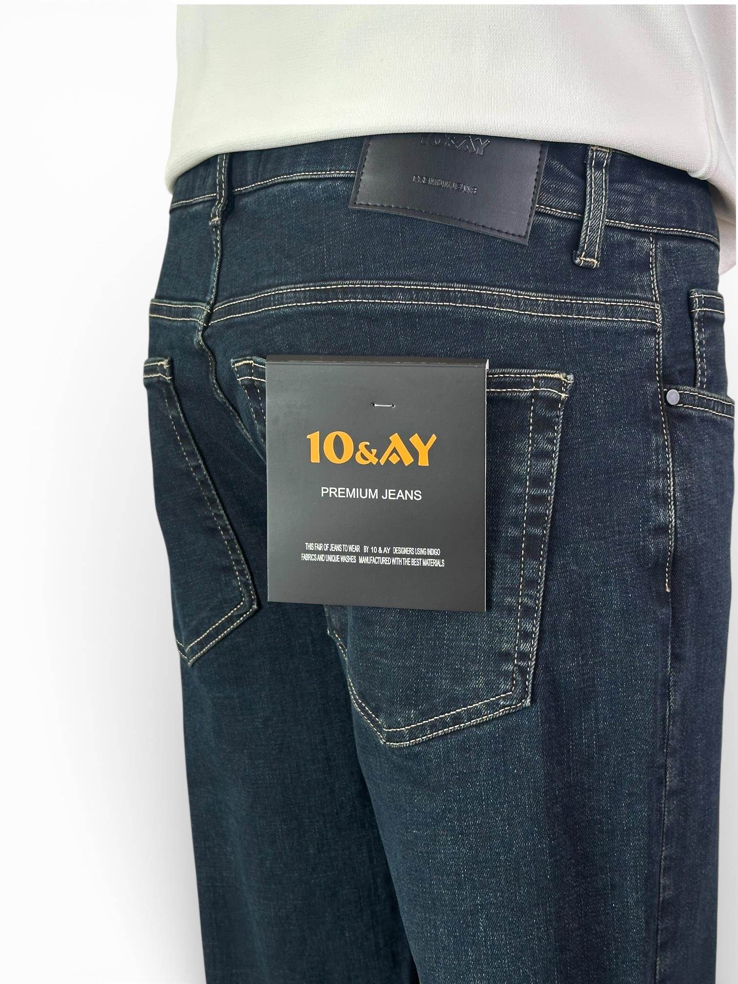 Erkek Slim Fit Koyu Yeşil Renk Jean Pantolon