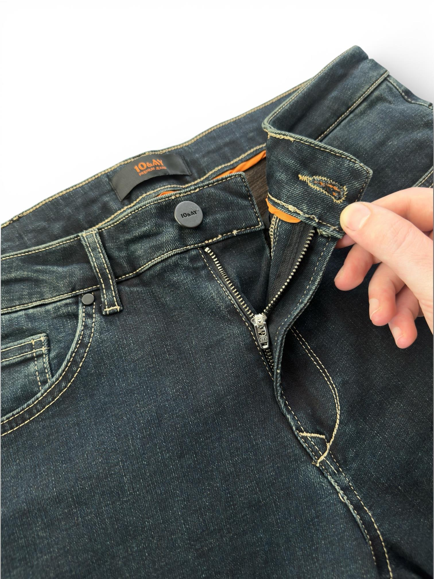 Erkek Slim Fit Koyu Yeşil Renk Jean Pantolon