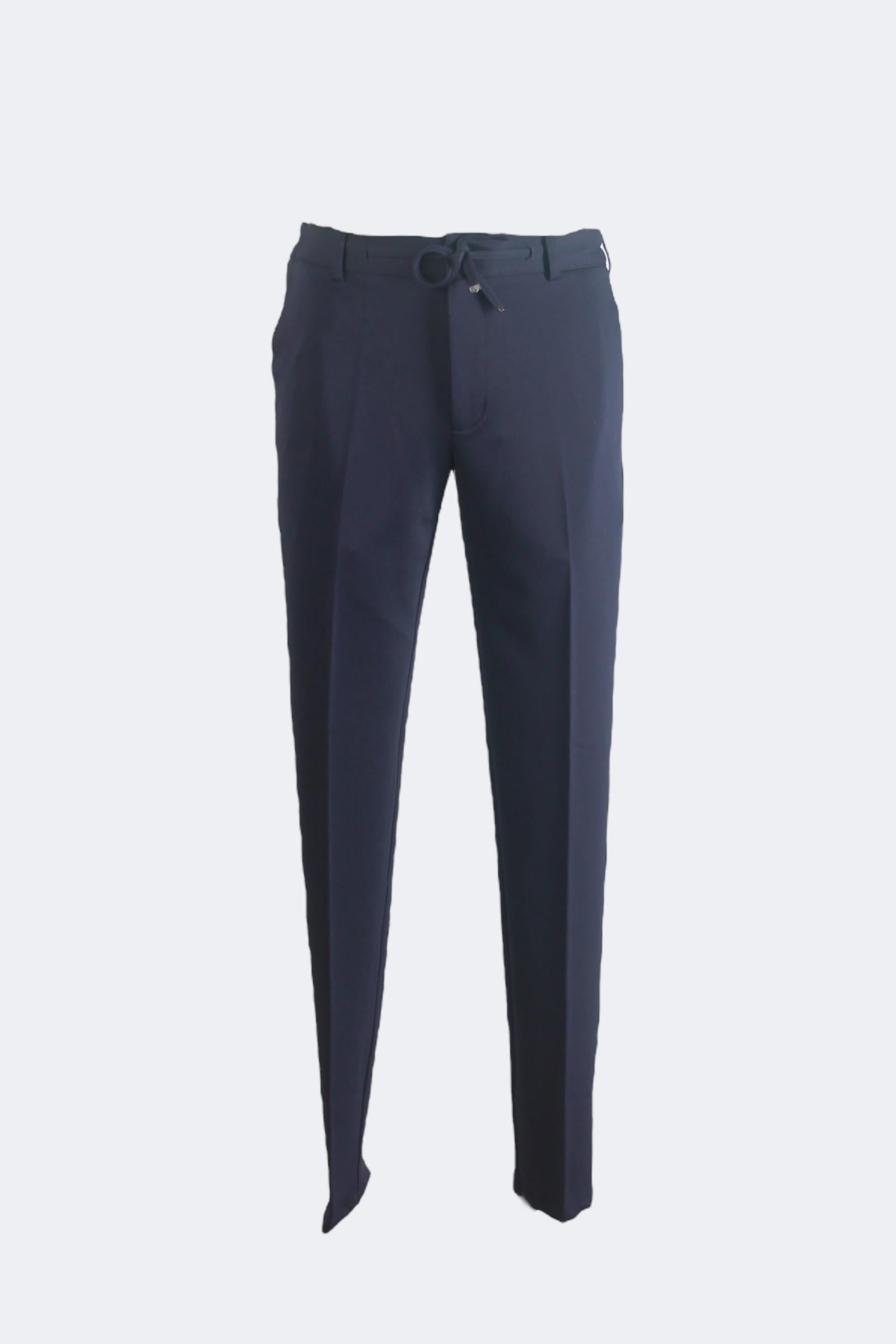 Erkek Slim Fit Lacivert Renk İpli Spor Takım Elbise