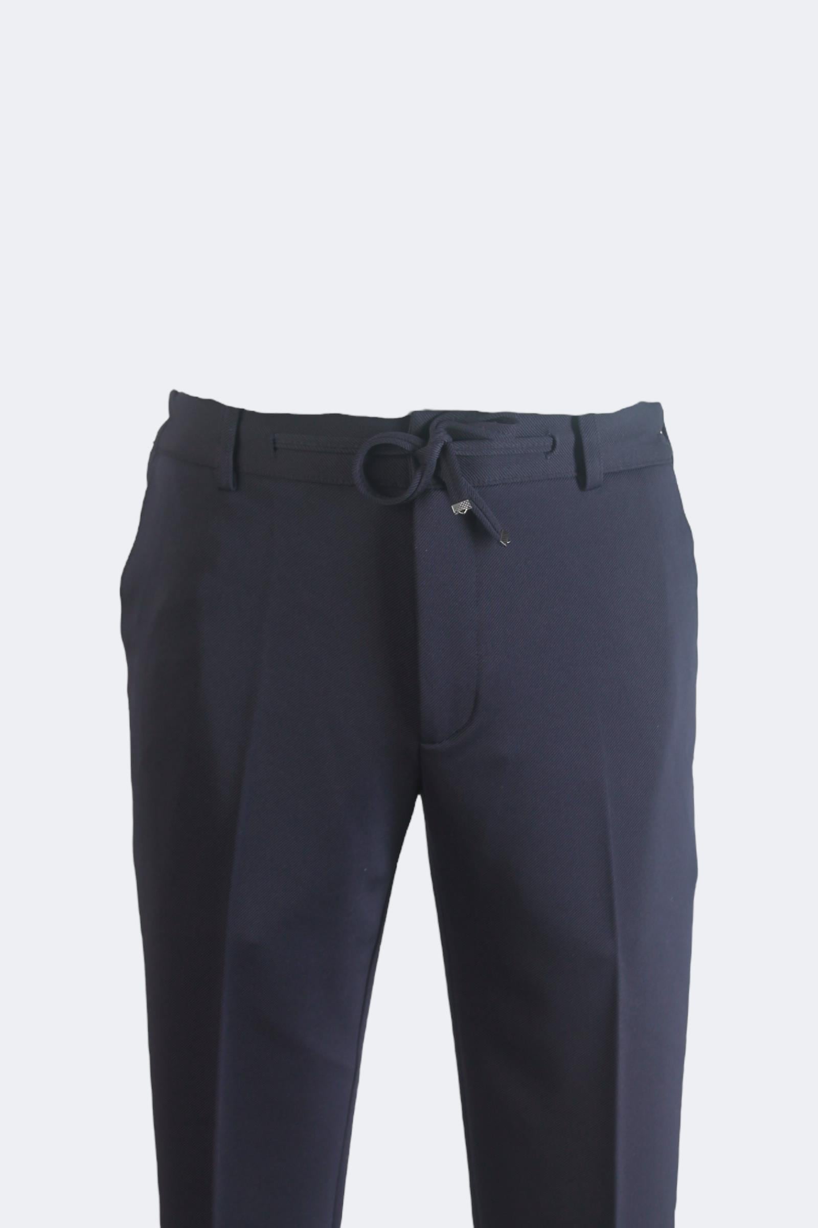 Erkek Slim Fit Lacivert Renk İpli Spor Takım Elbise