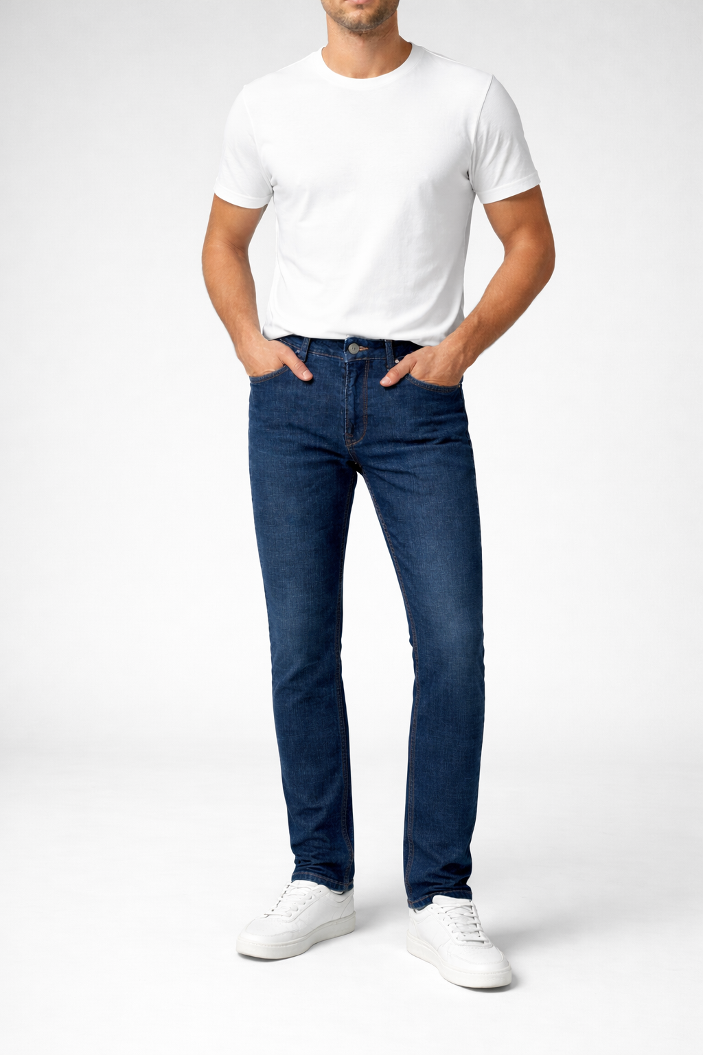 Erkek Slim Fit Lacivert Renk Jean Pantolon