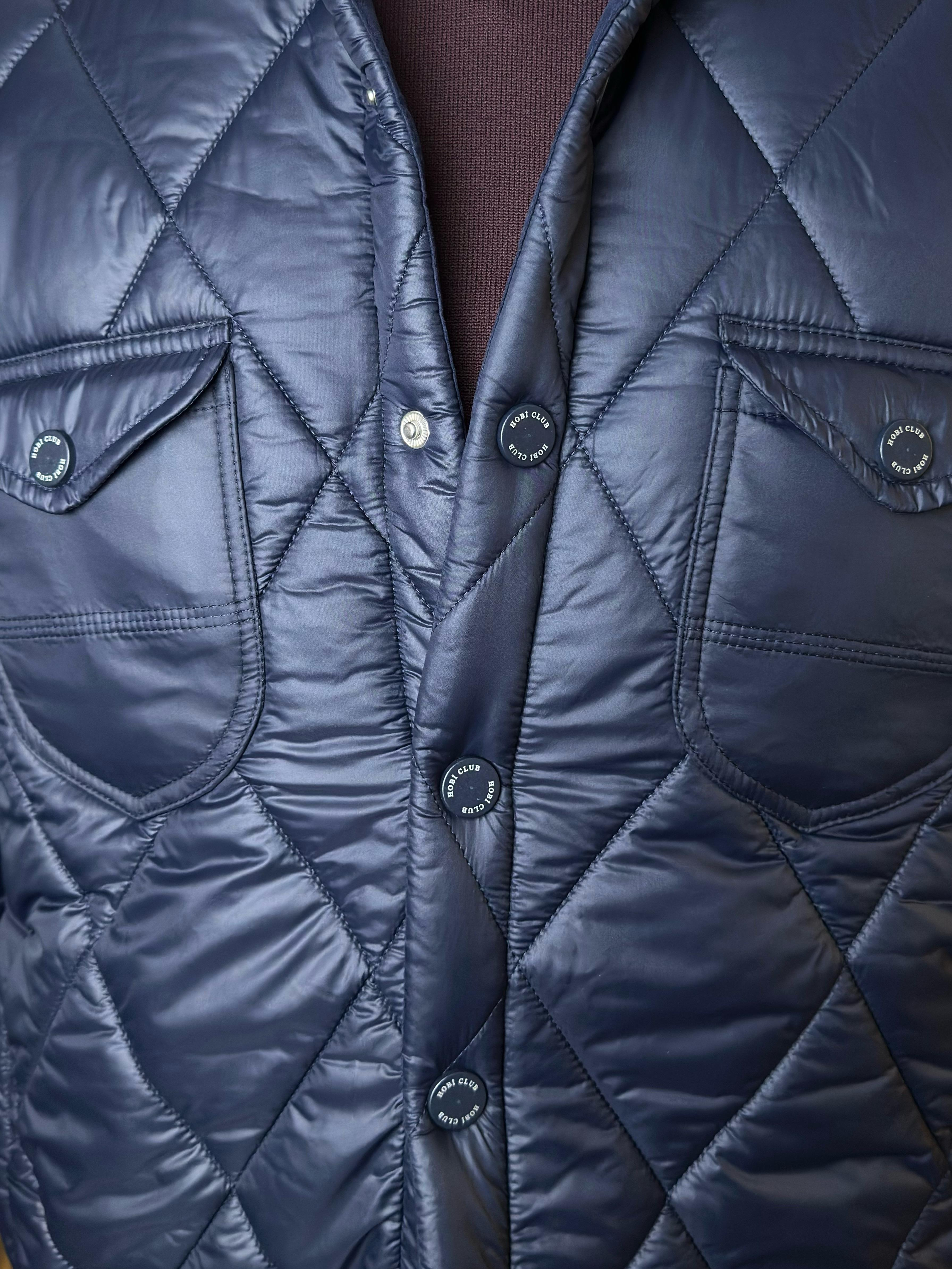 Erkek Slim Fit Lacivert Renk Kapitone Mont