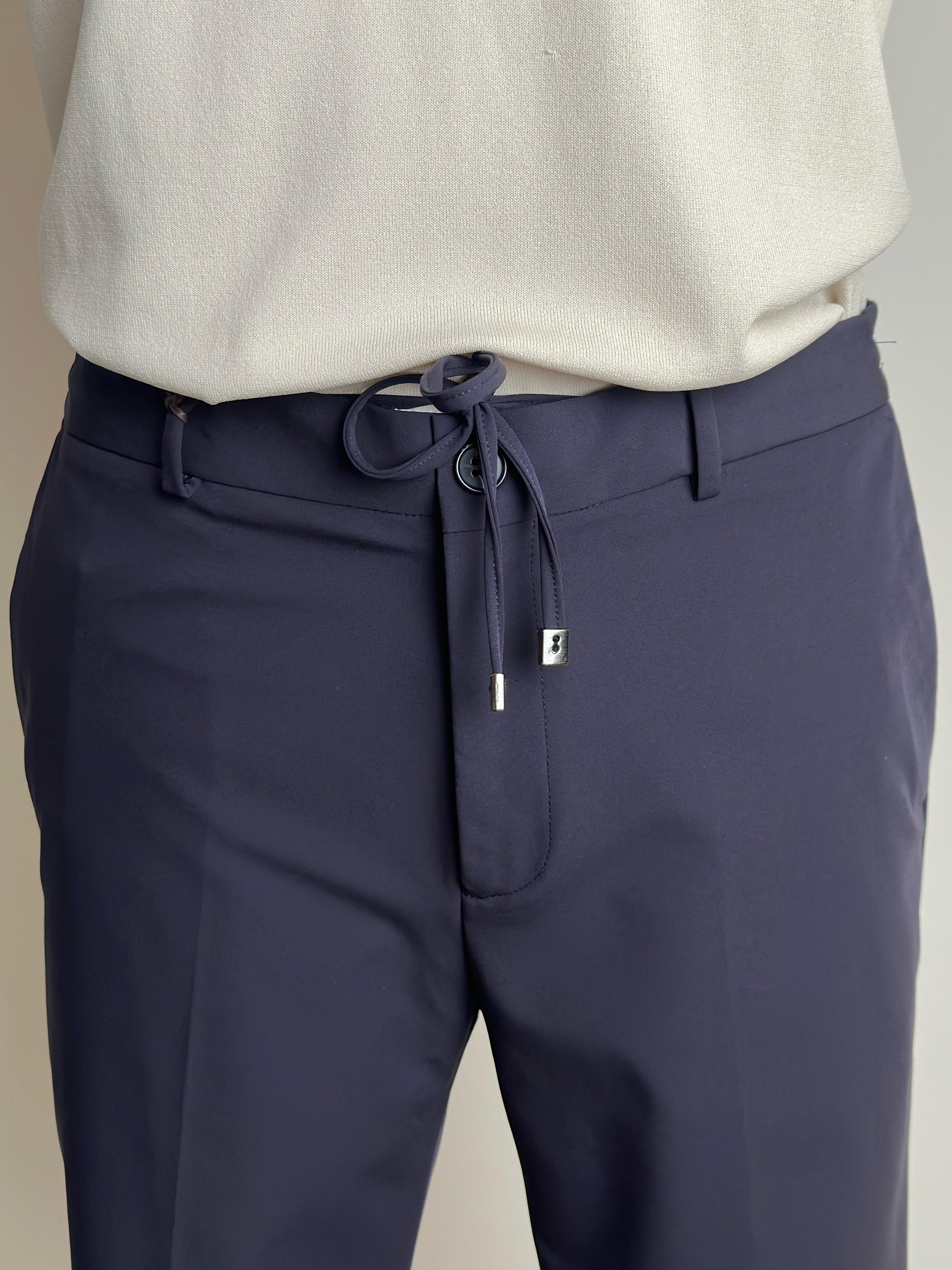 Erkek Slim Fit Lacivert Renk Polyamide Jogger Pantolon