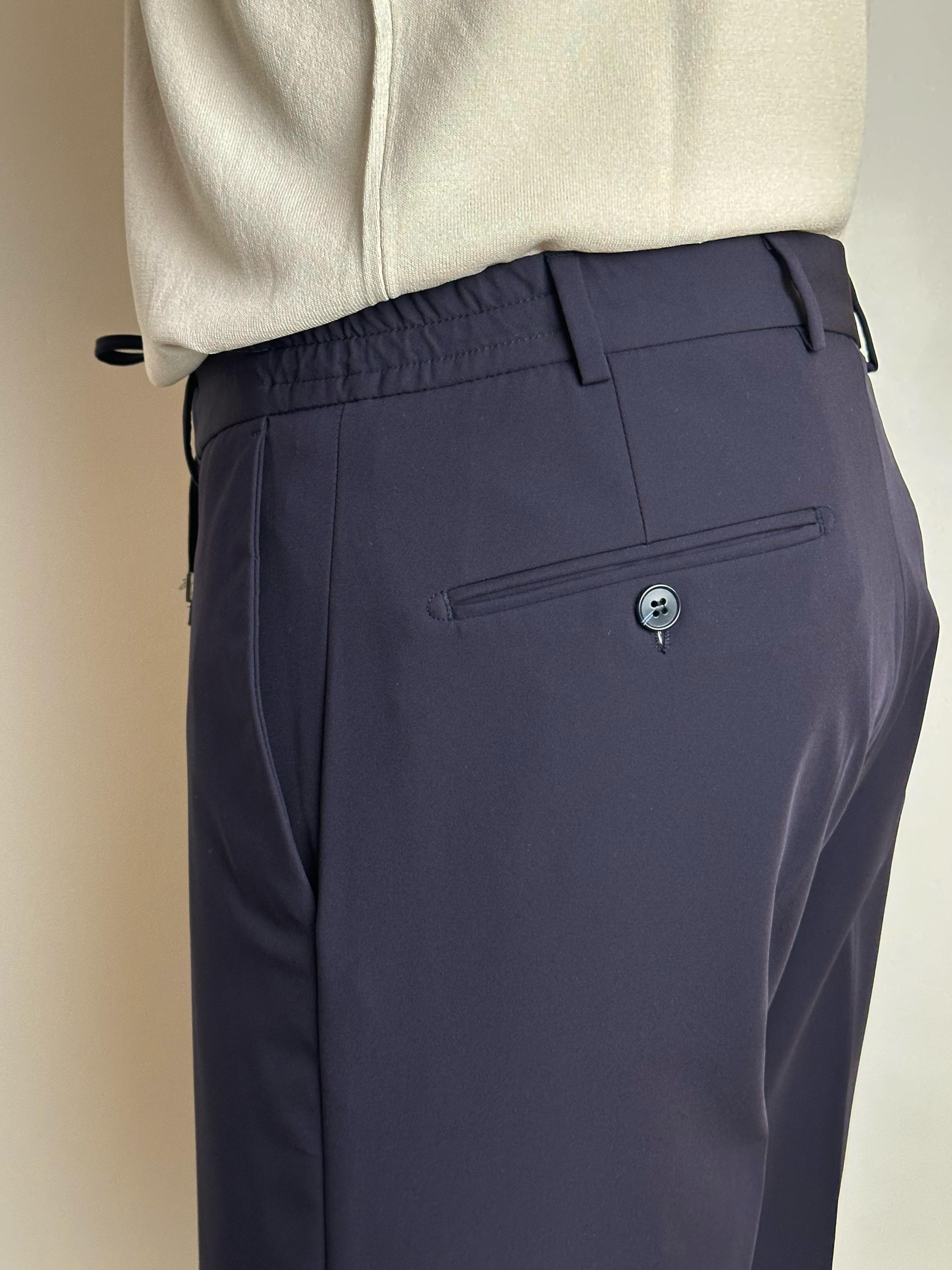 Erkek Slim Fit Lacivert Renk Polyamide Jogger Pantolon