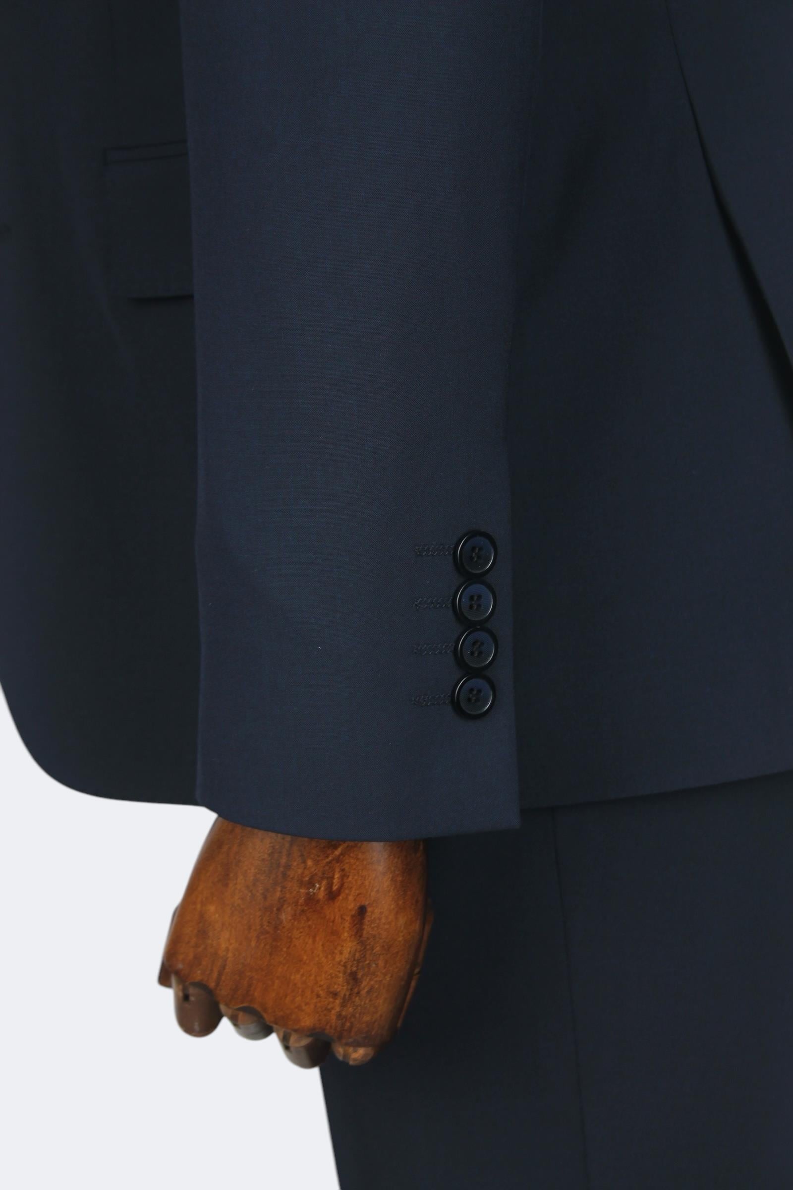 Erkek Slim Fit Lacivert Renk Yelekli Takım Elbise
