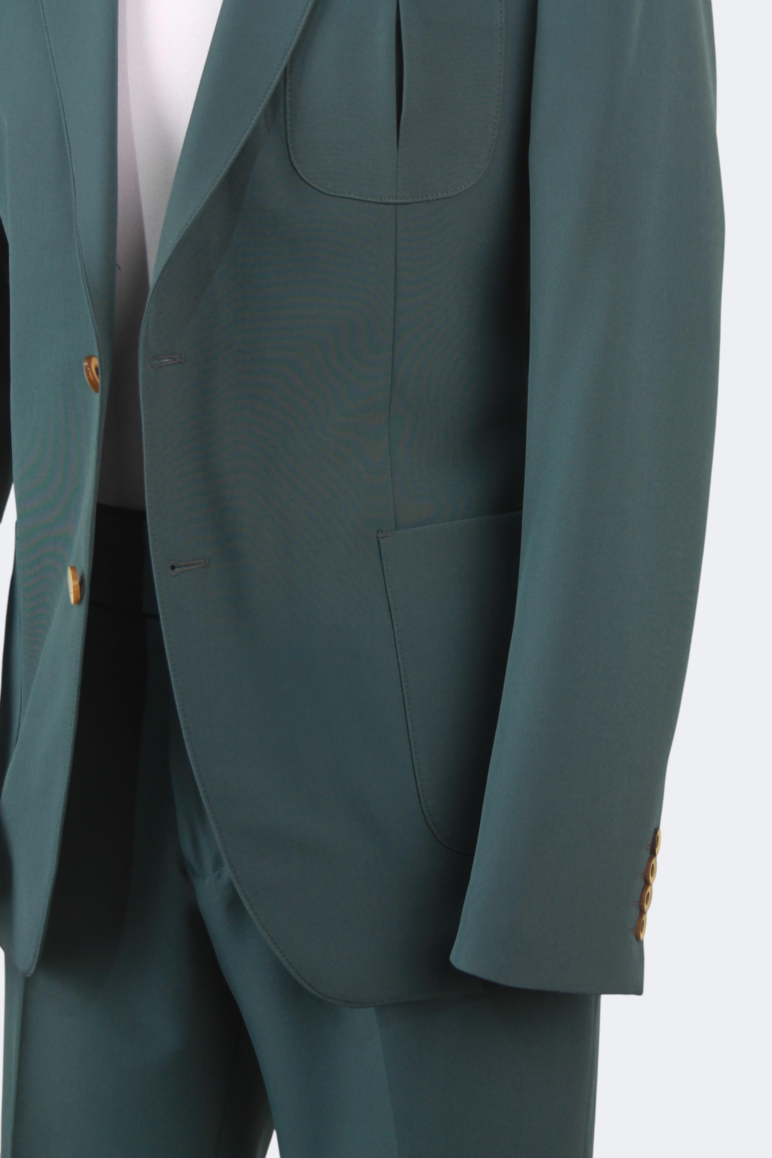Erkek Slim Fit Petrol Yeşil Renk Takım Elbise