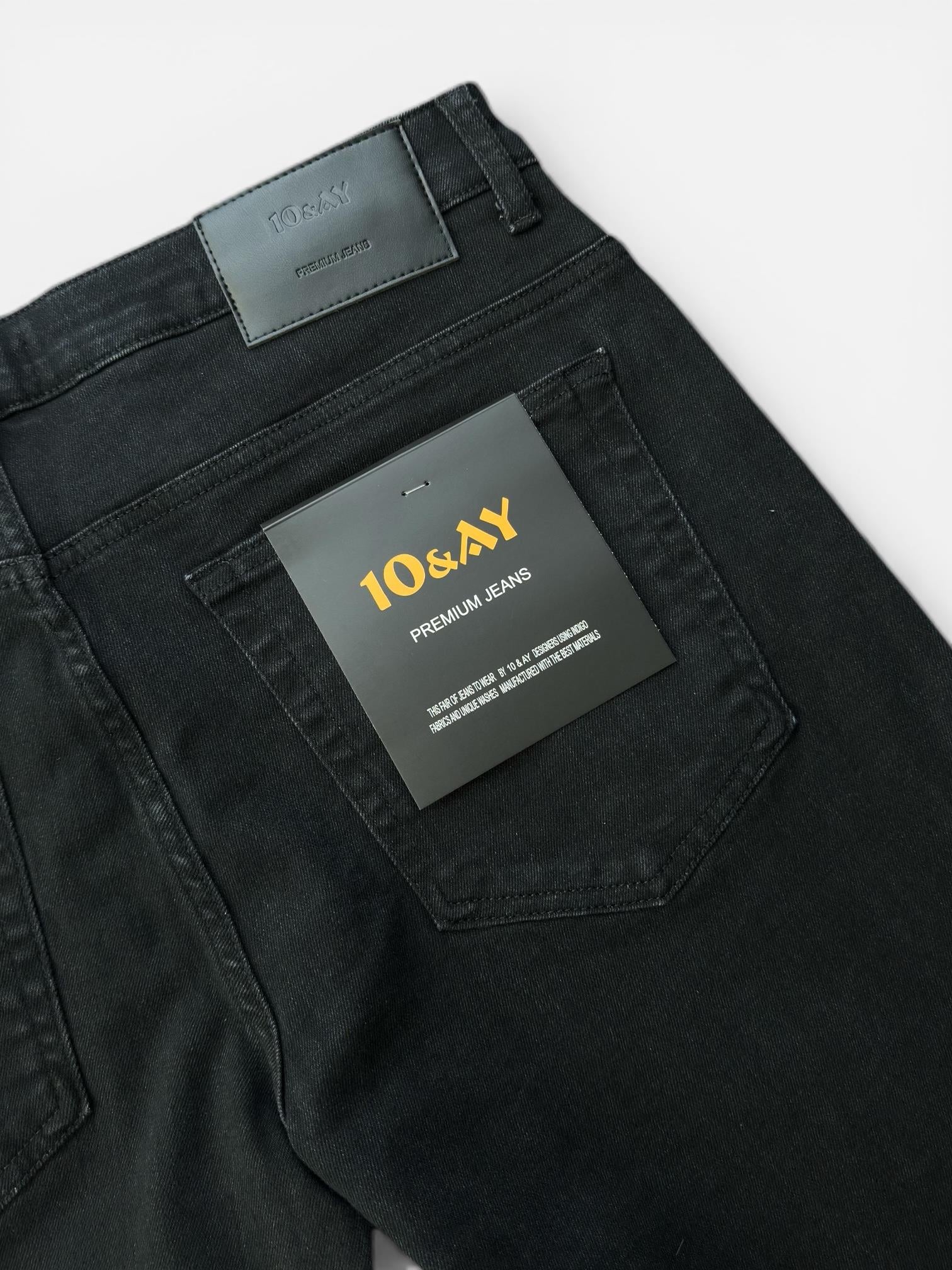 Erkek Slim Fit Siyah Renk Jean Pantolon