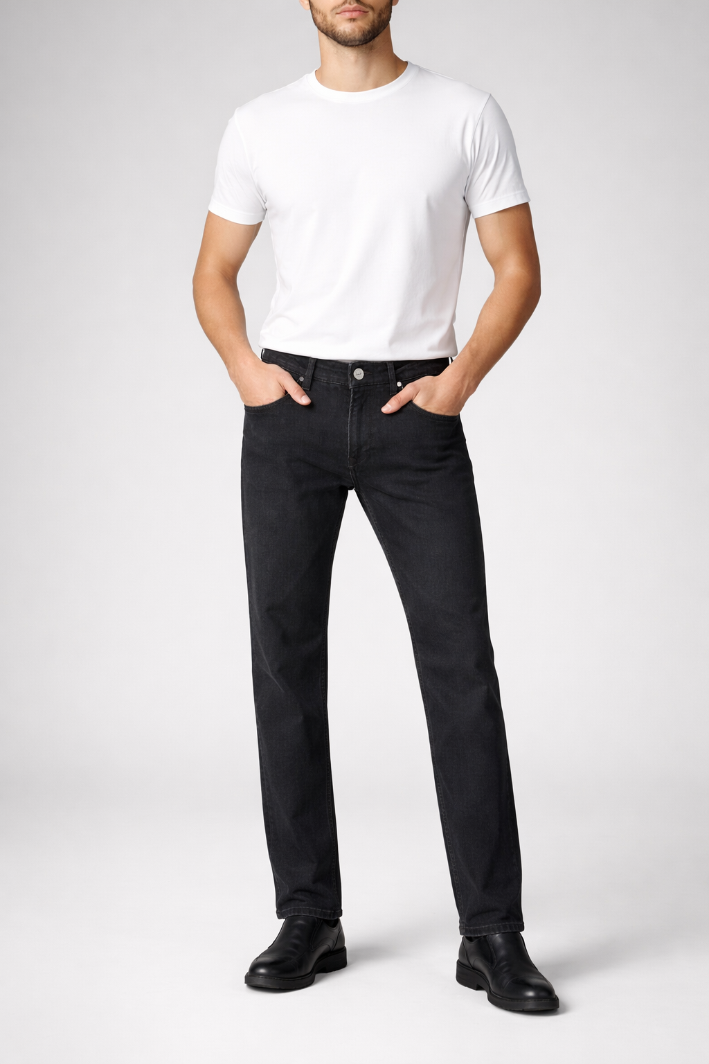 Erkek Slim Fit Siyah Renk Jean Pantolon
