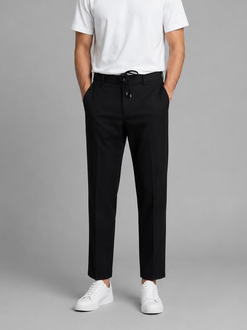Erkek Slim Fit Siyah Renk Polyamide Jogger Pantolon