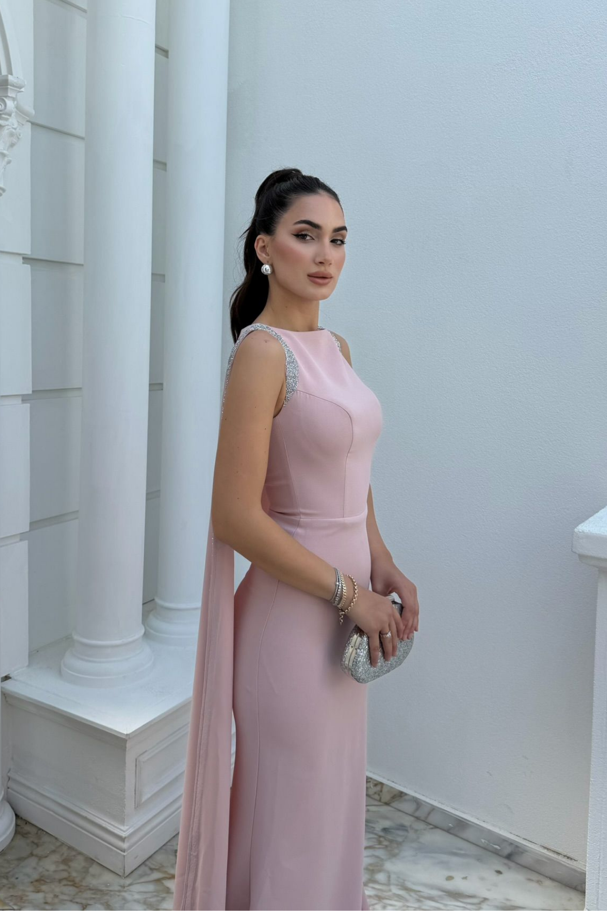 Aysima Kol İşlemeli Kuyruk Detay Abiye 1122