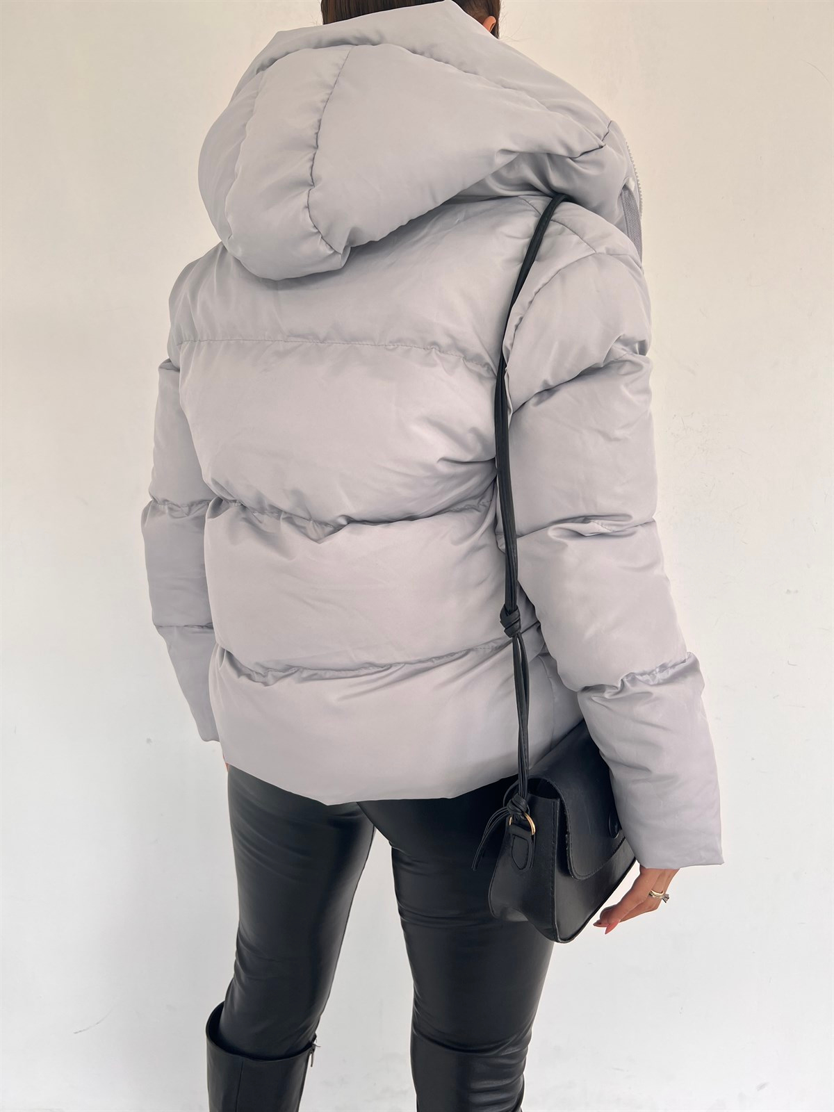 Cepli Şişme Mont 1018 GRİ