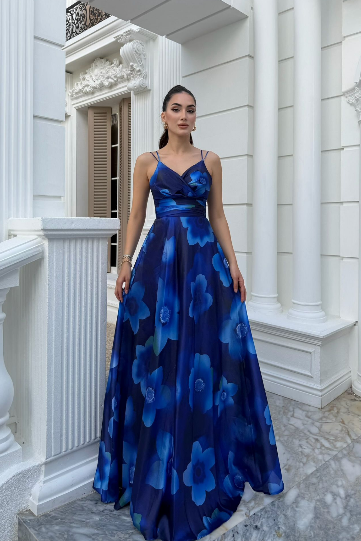 Feza Desenli Askı Detay Abiye 1093