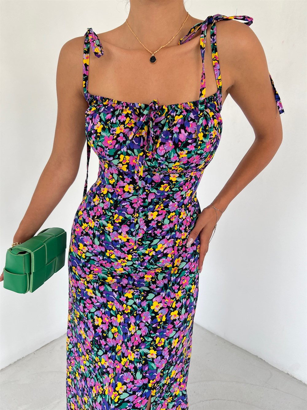 İp Askılı Elbise 2905 MOR