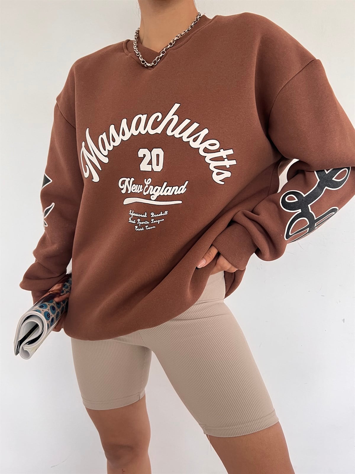 Massachusetts Sweat 8980 KAHVERENGİ