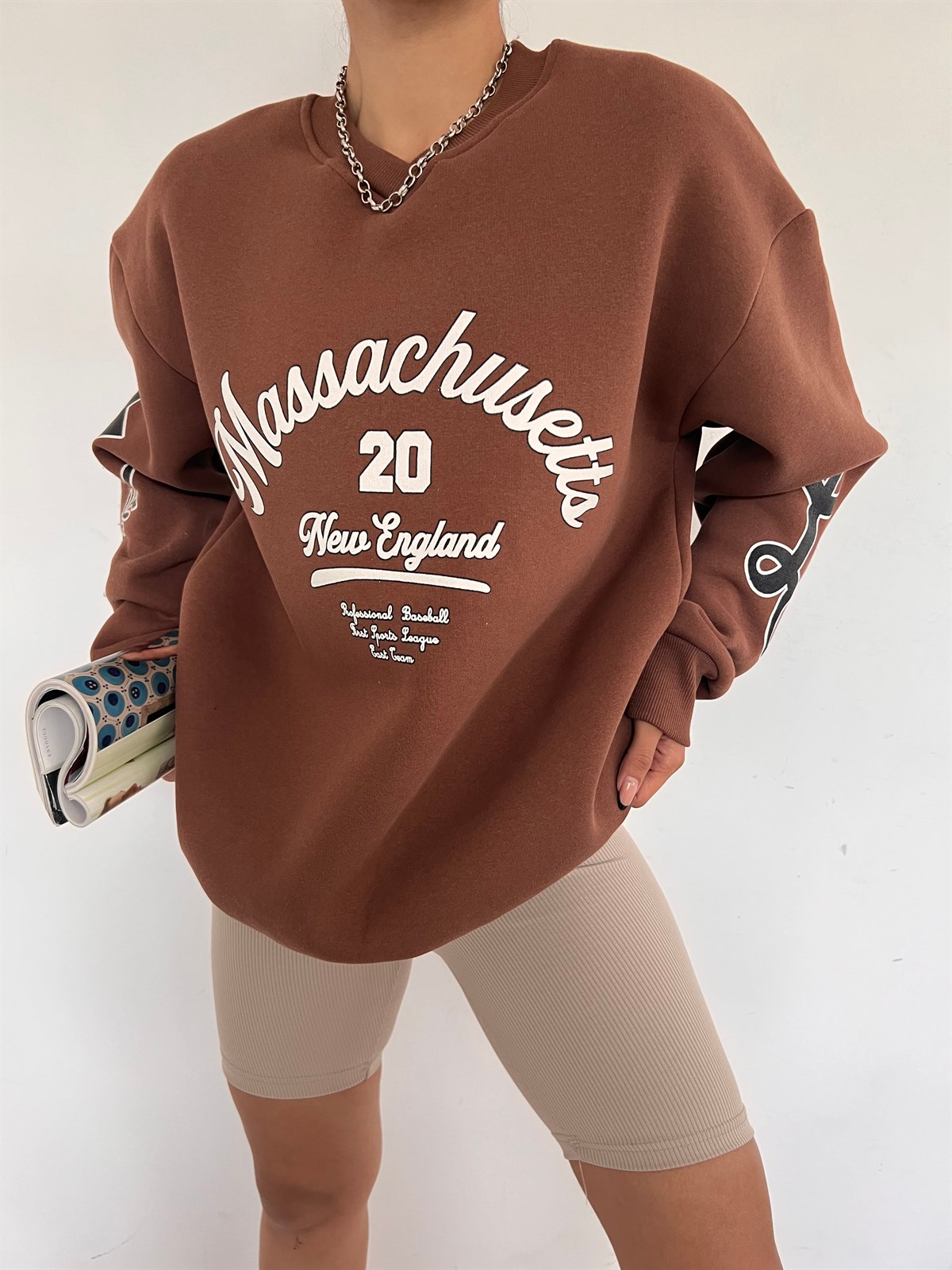 Massachusetts Sweat 8980 KAHVERENGİ