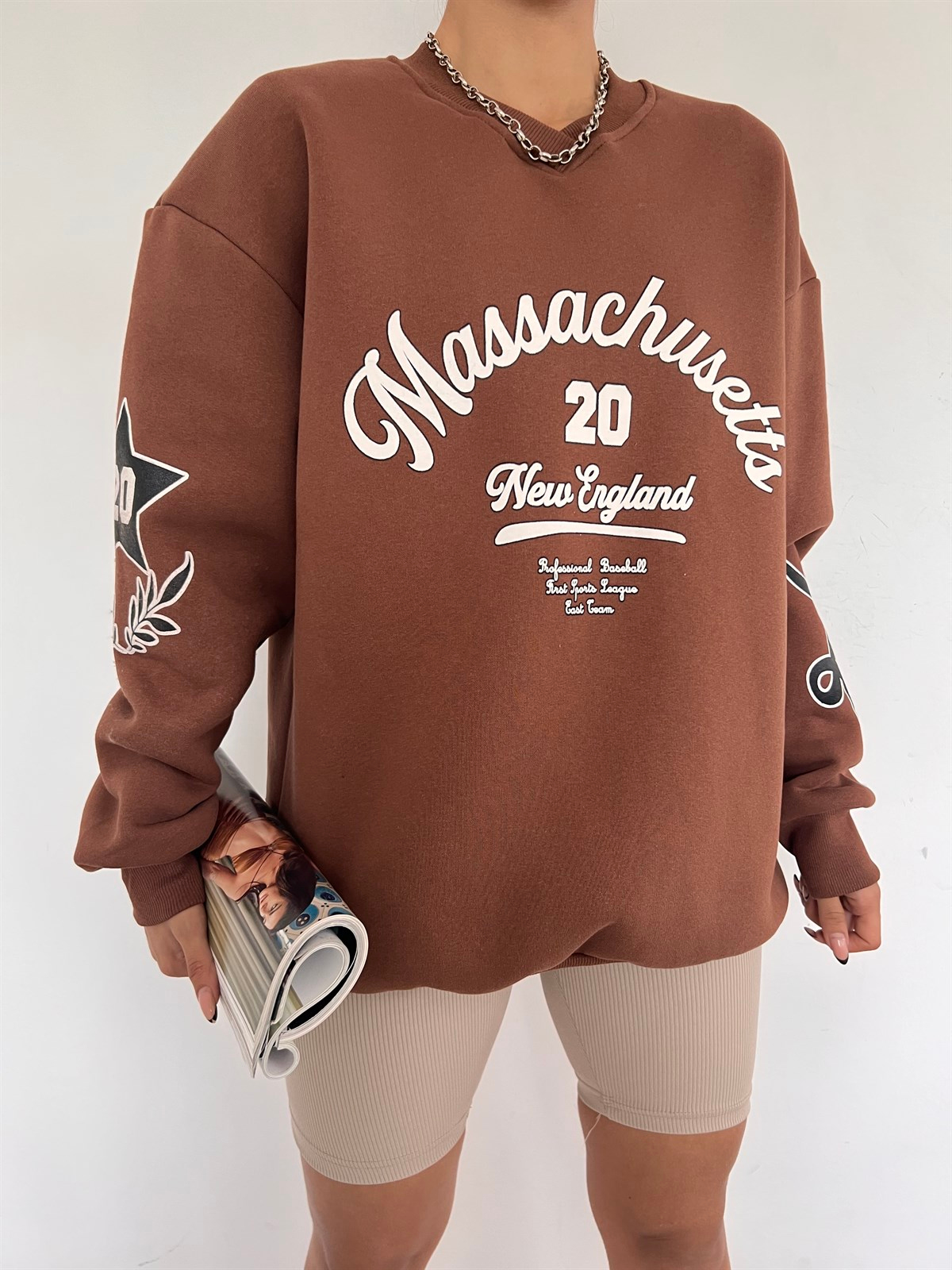 Massachusetts Sweat 8980 KAHVERENGİ