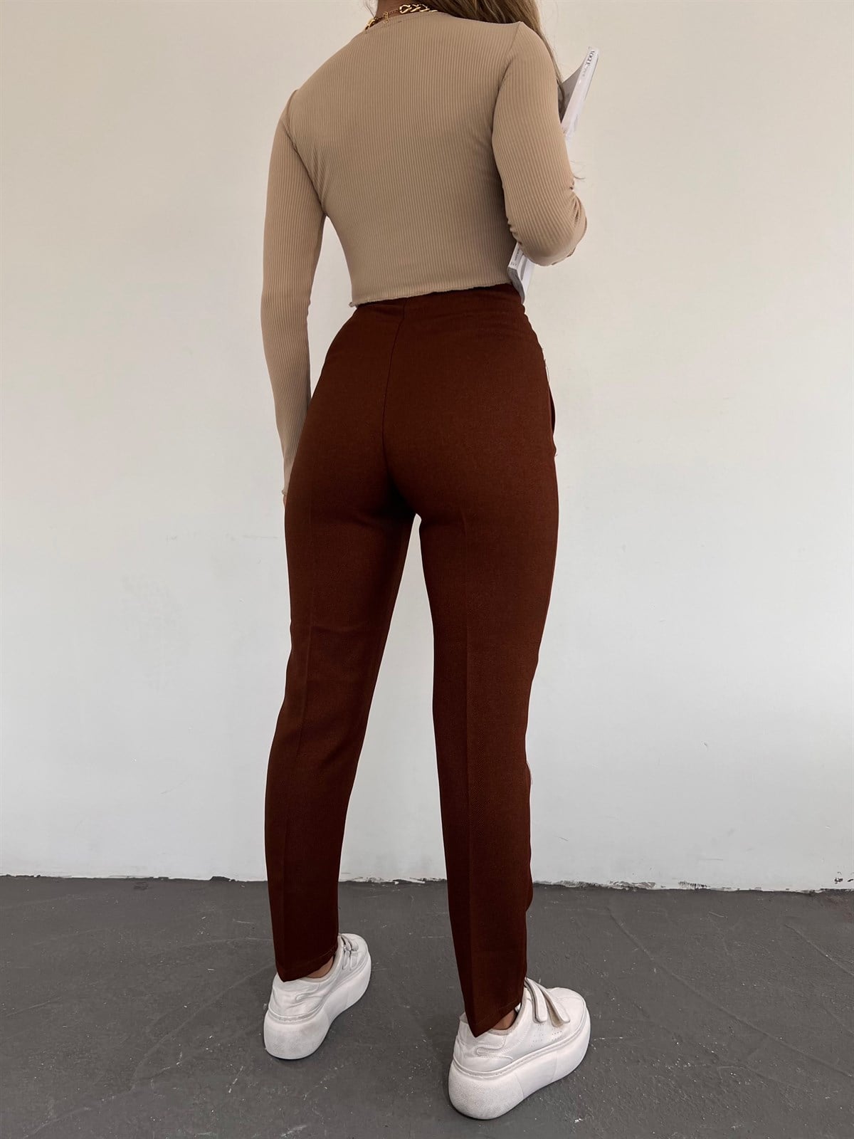 Ön Flato Pantolon 22407 TABA