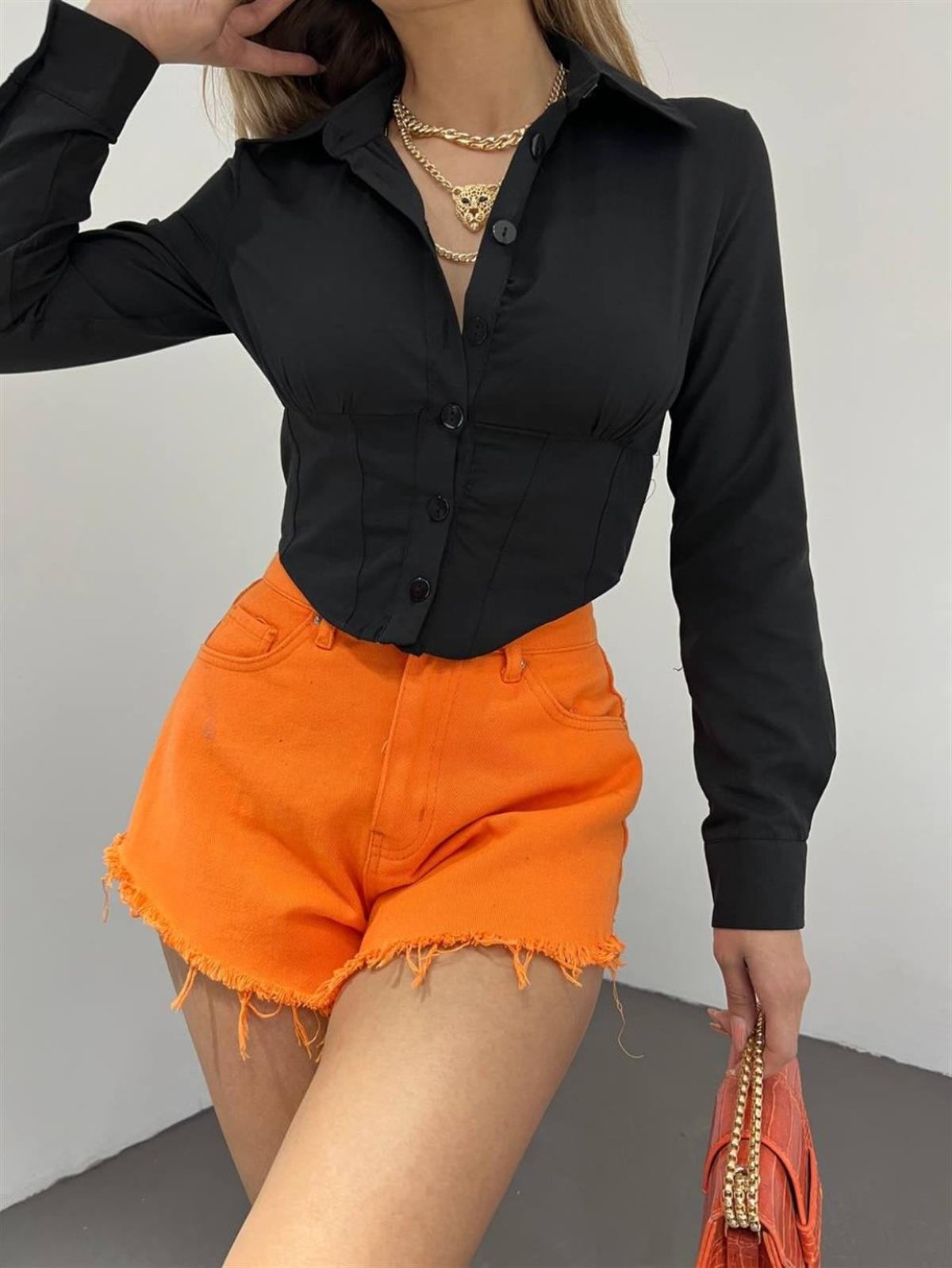 Poplin Zara Gömlek 9210 SİYAH