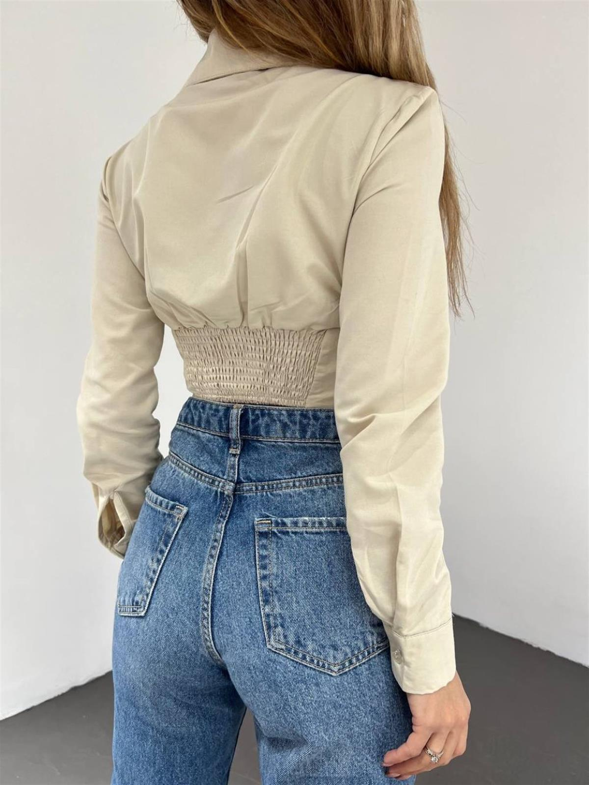 Poplin Zara Gömlek 9210 Taş Rengi 