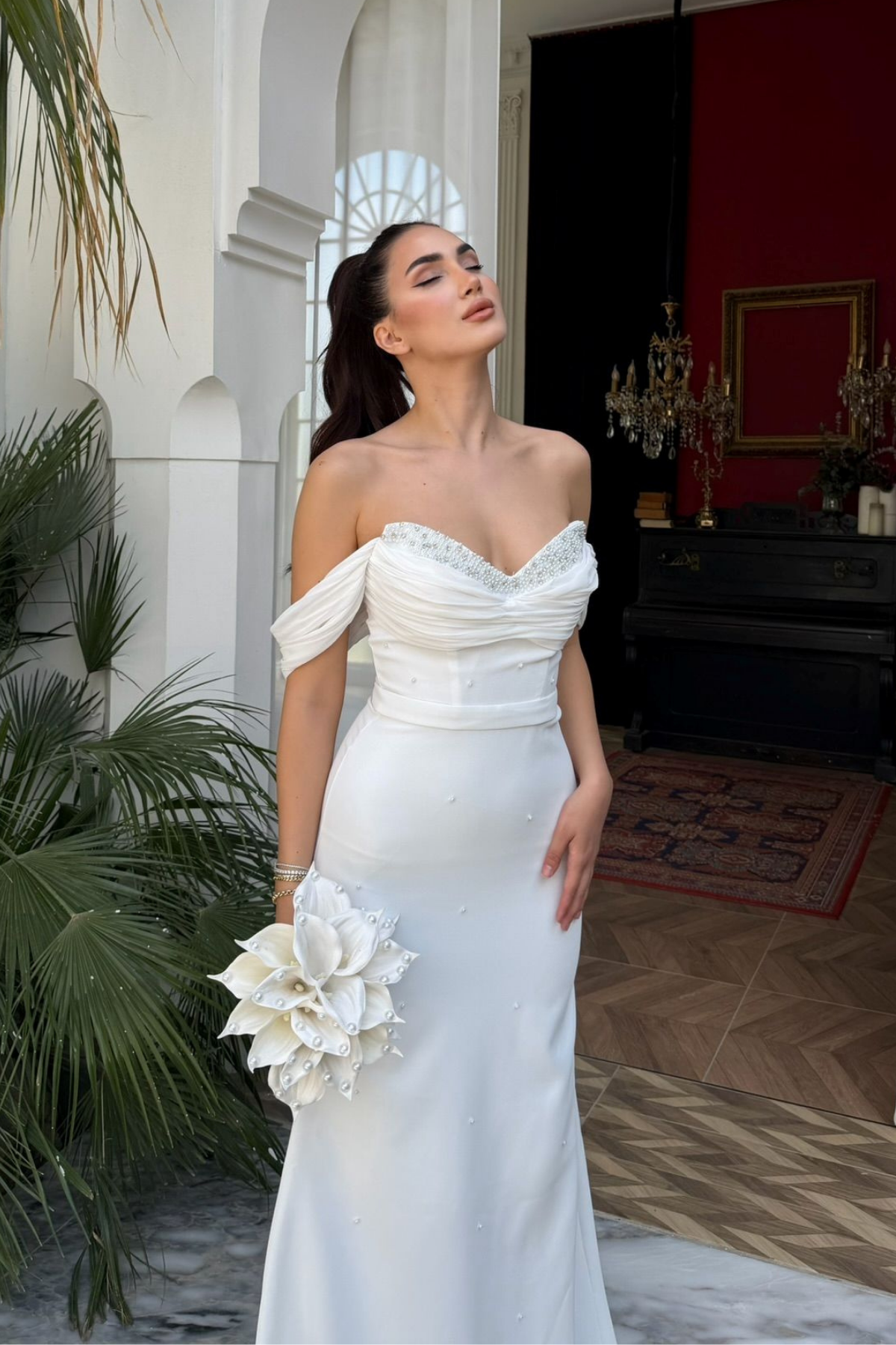 Talya Kayık Yaka İncili Abiye 1061