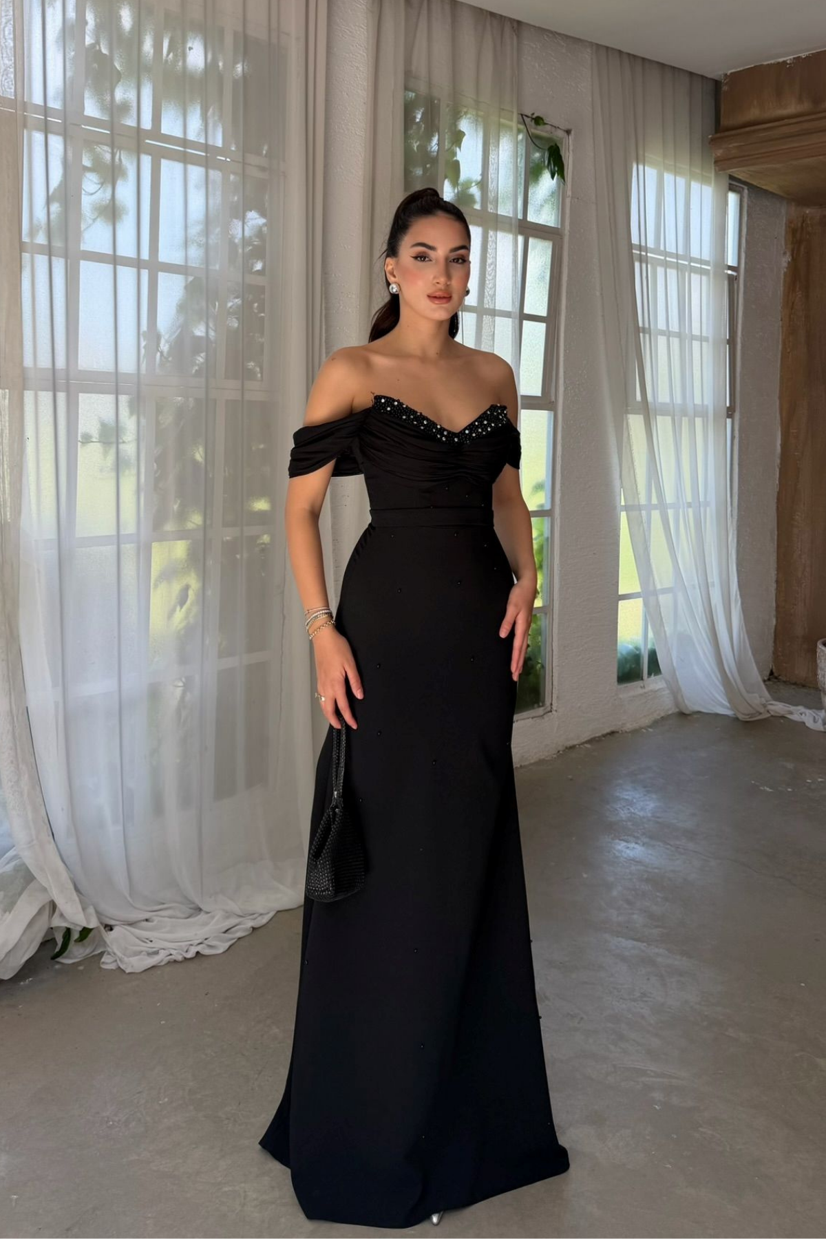 Talya Kayık Yaka İncili Abiye 1061