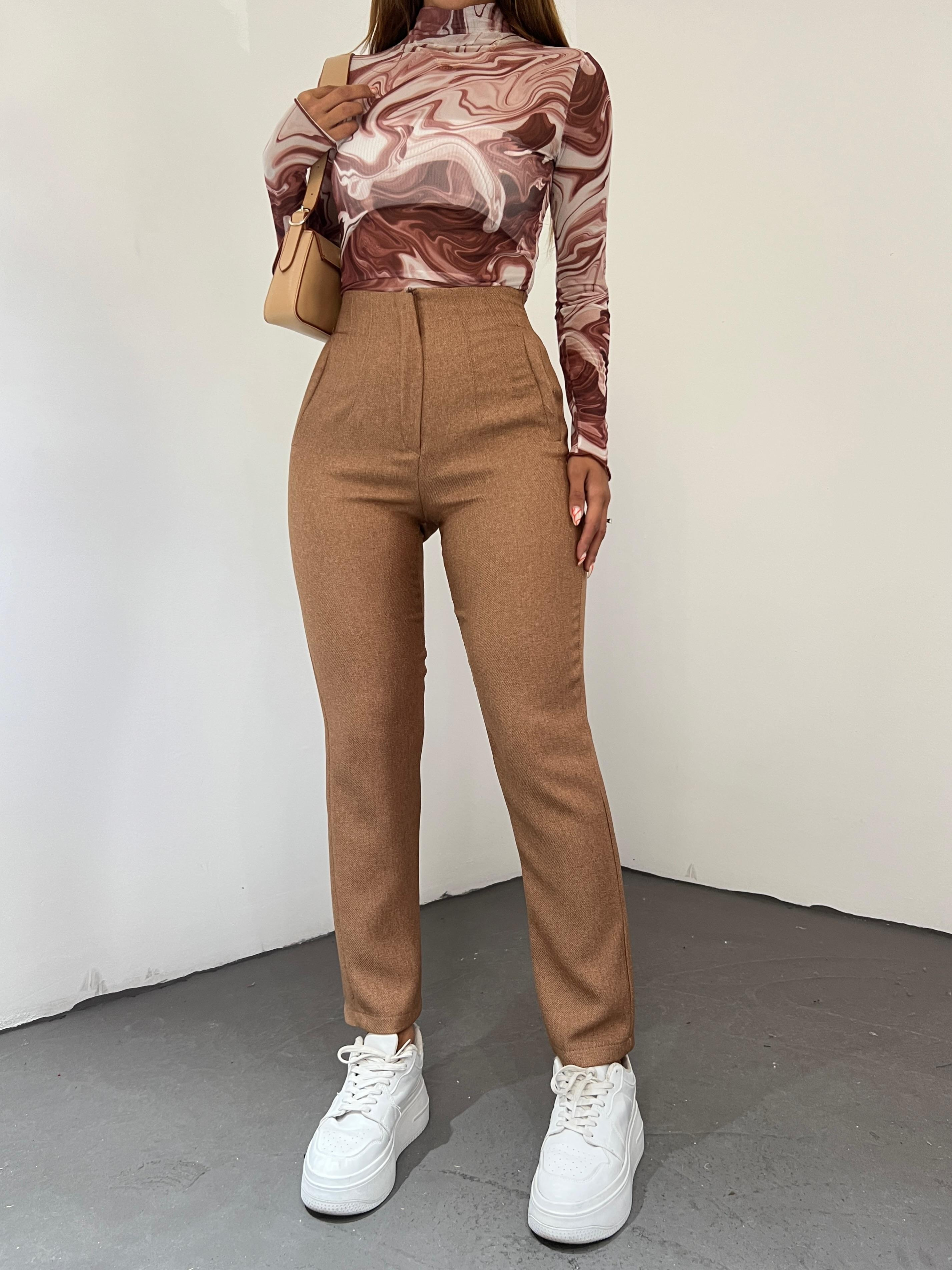 Zara Pantolon 23407 VİZON