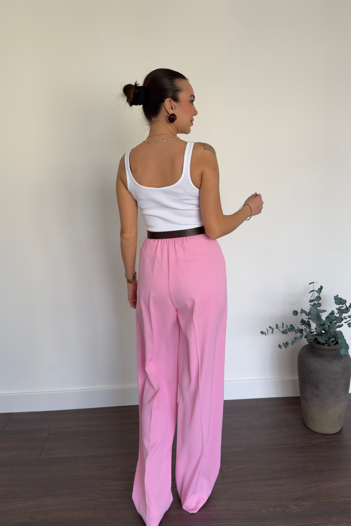 Basic Kaşkorse Kumaş Beyaz Atlet