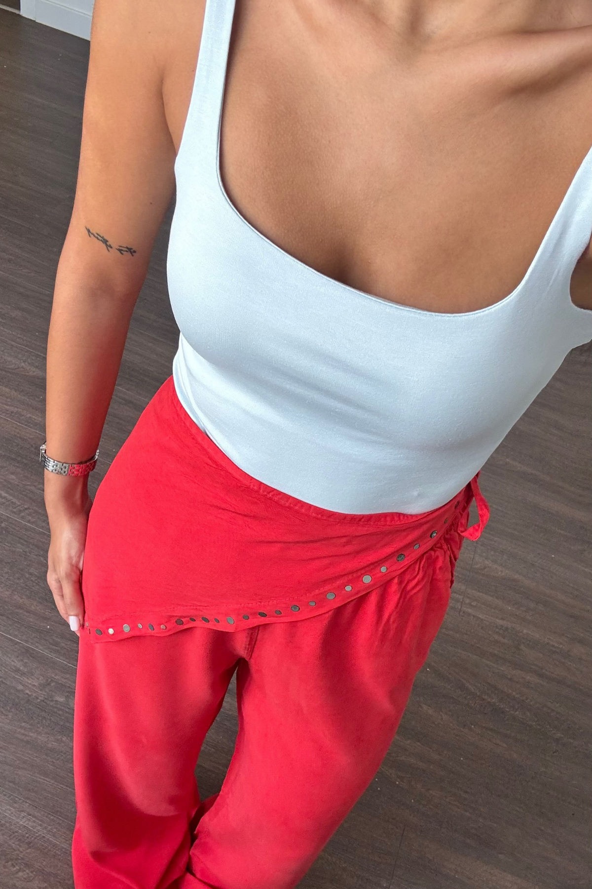 Kare Yaka Kolsuz Bodysuit-Bebe Mavi