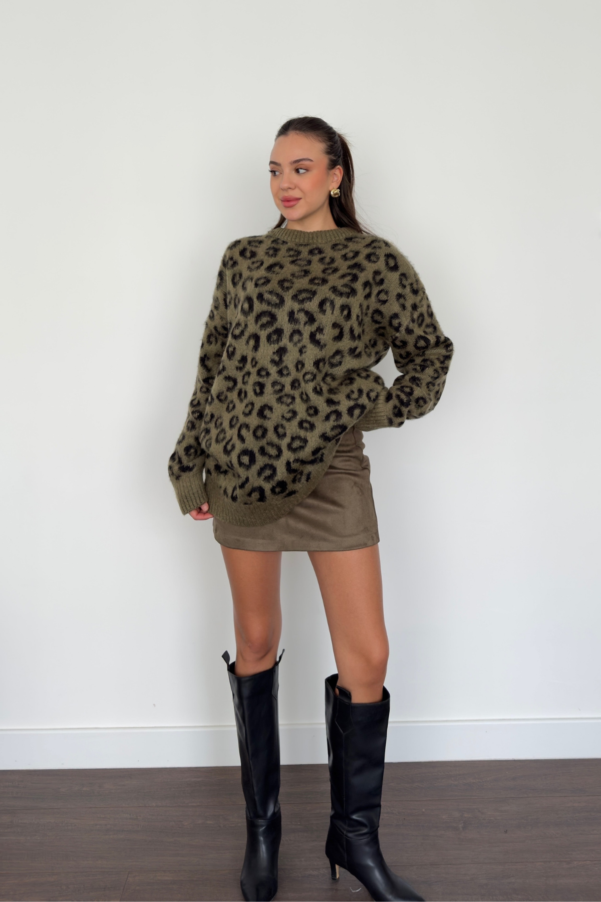 Leopar Desen Kazak-Haki