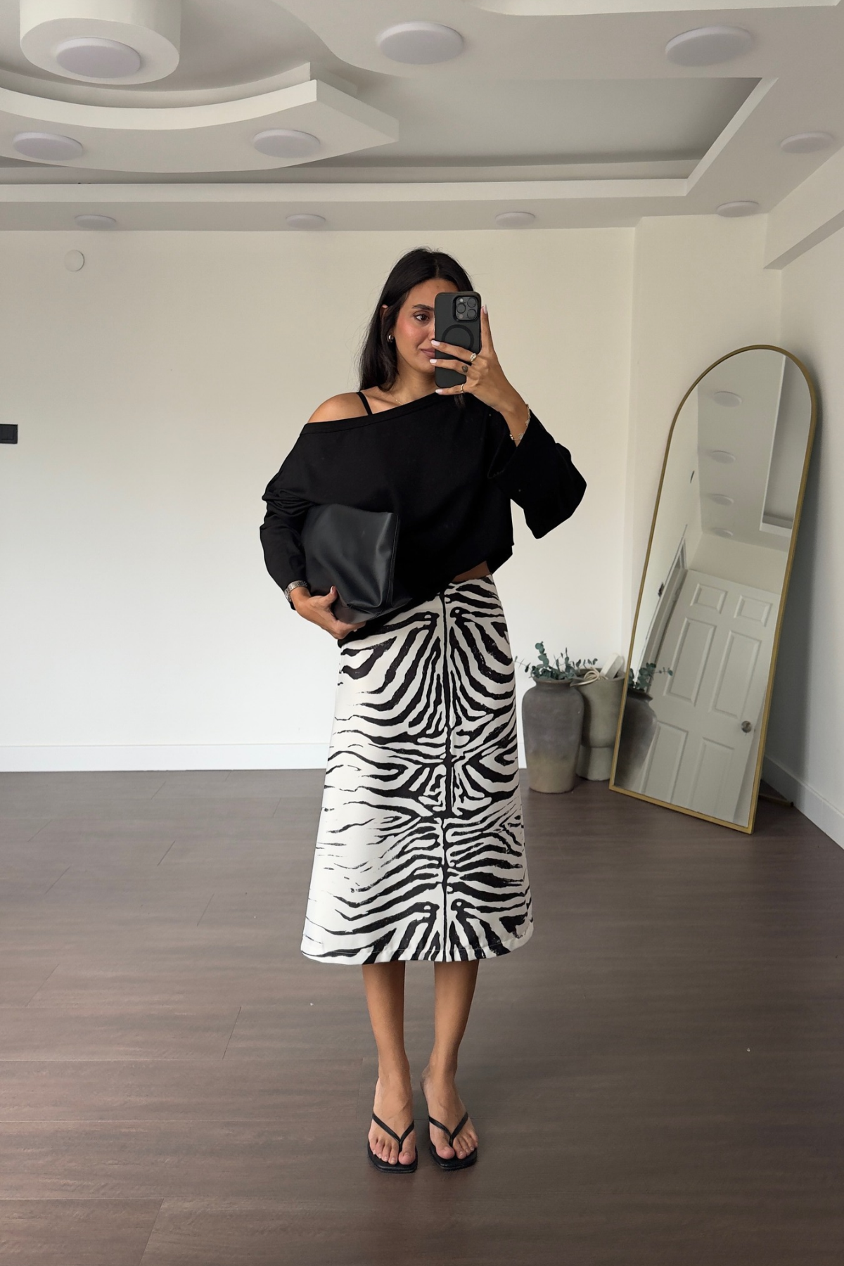 Zebra Desenli Etek
