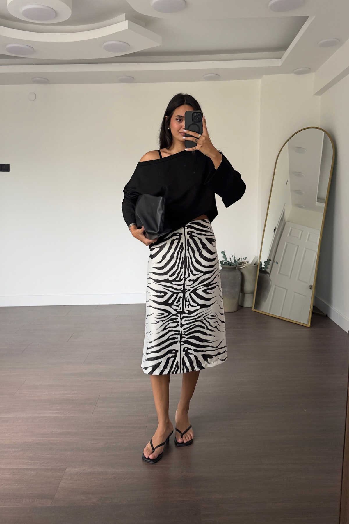 Zebra Desenli Etek