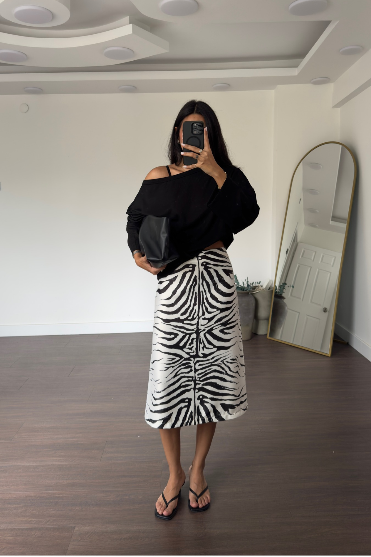 Zebra Desenli Etek