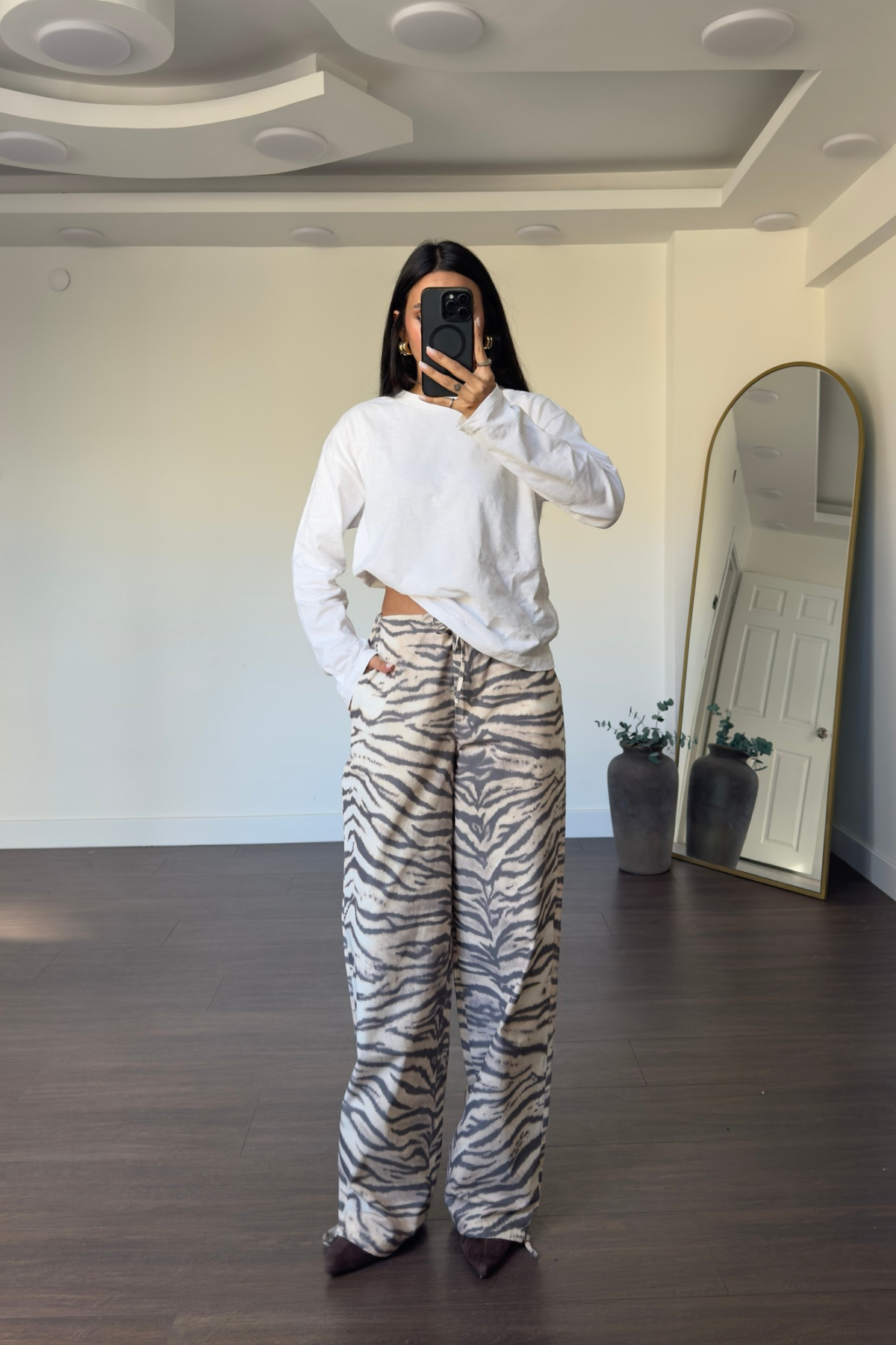 Zebra Desenli Pantolon