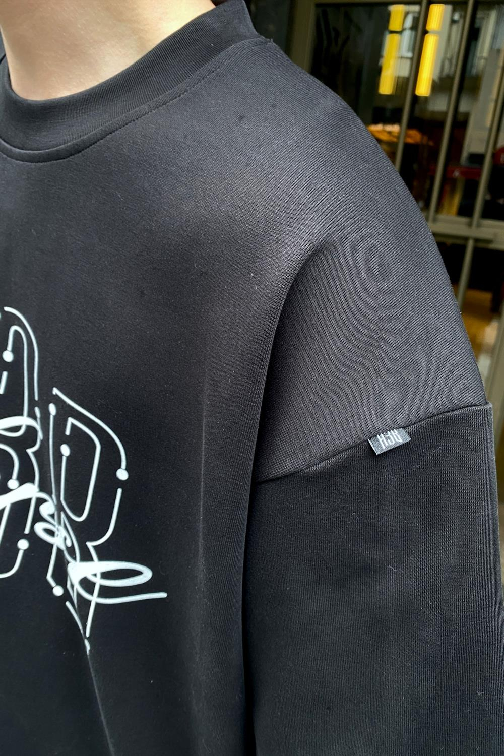 A3B Premium Kumaş Siyah Oversize Tshirt T604