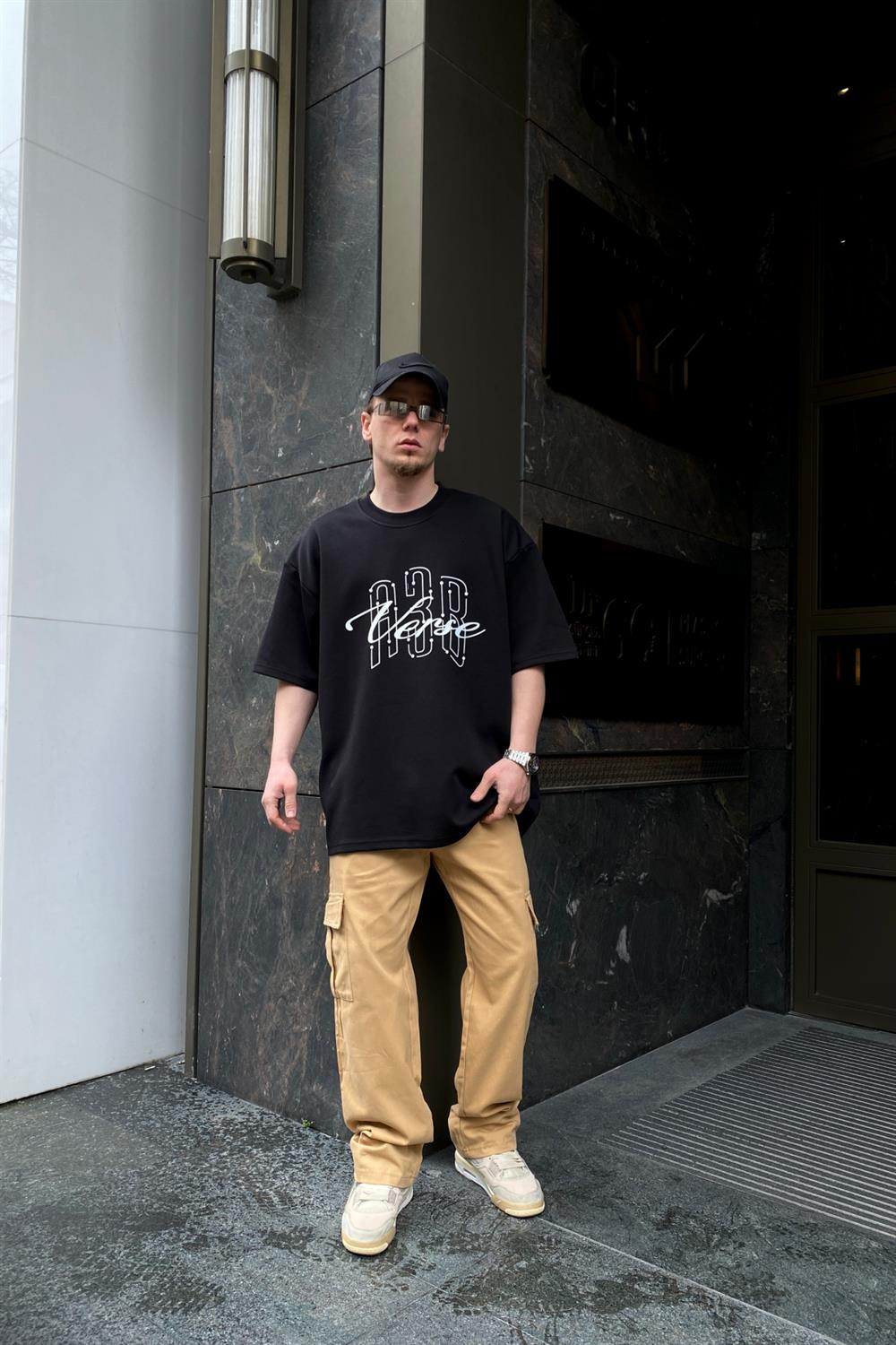 A3B Premium Kumaş Siyah Oversize Tshirt T604