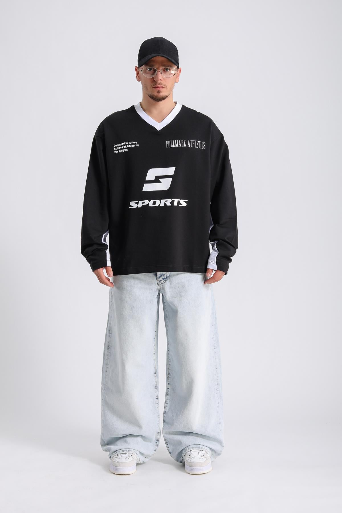 Acid Wash Açık Mavi Baggy Jean Pantolon P985