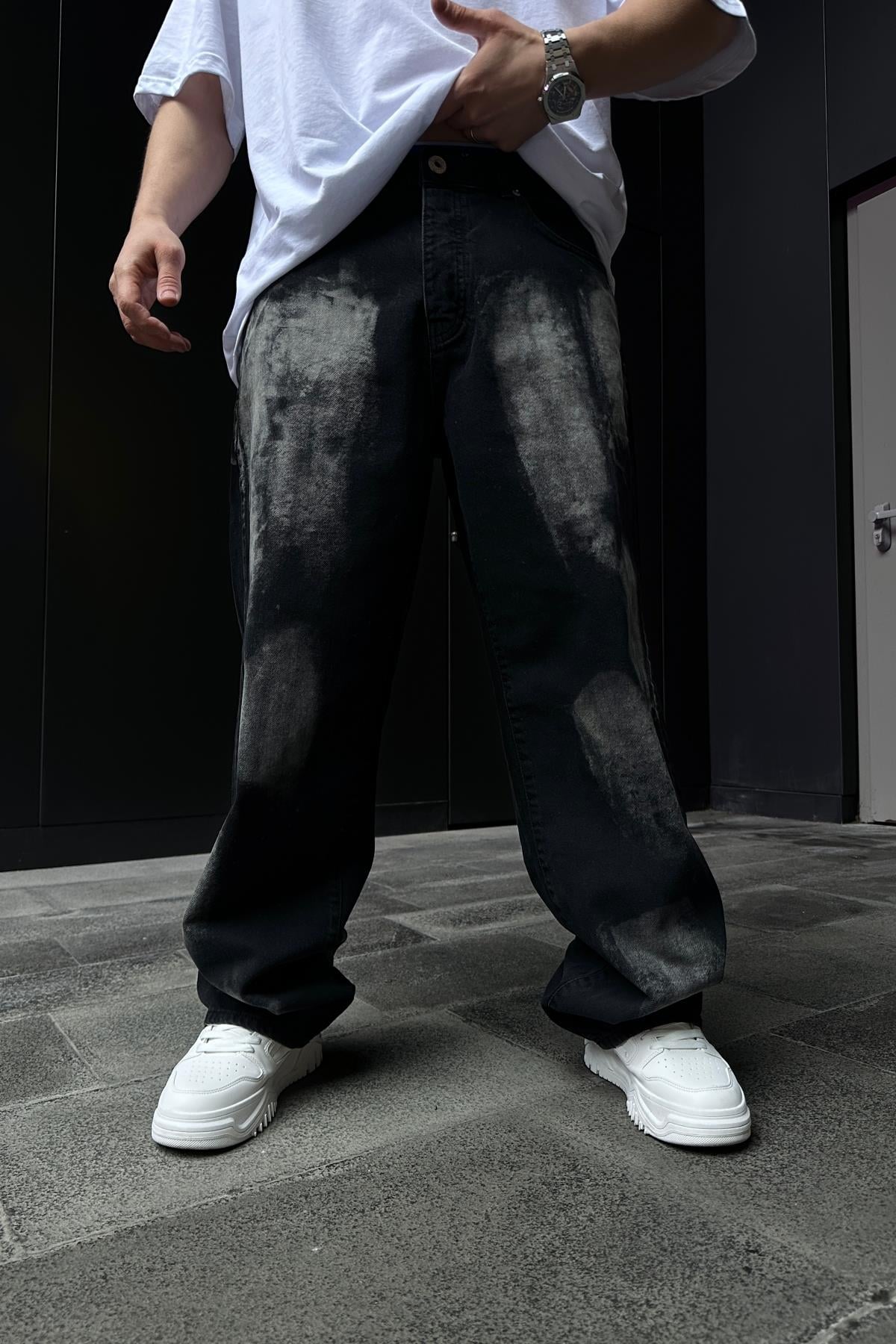 Acid Wash Baggy Jean Pantolon P865