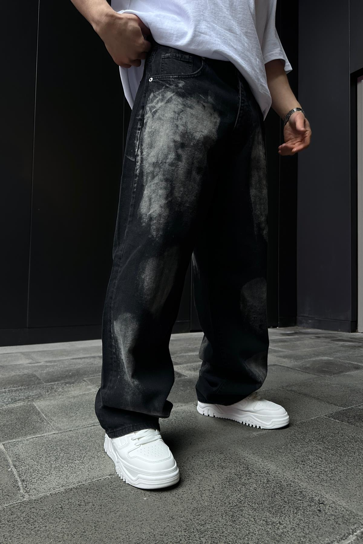 Acid Wash Baggy Jean Pantolon P865