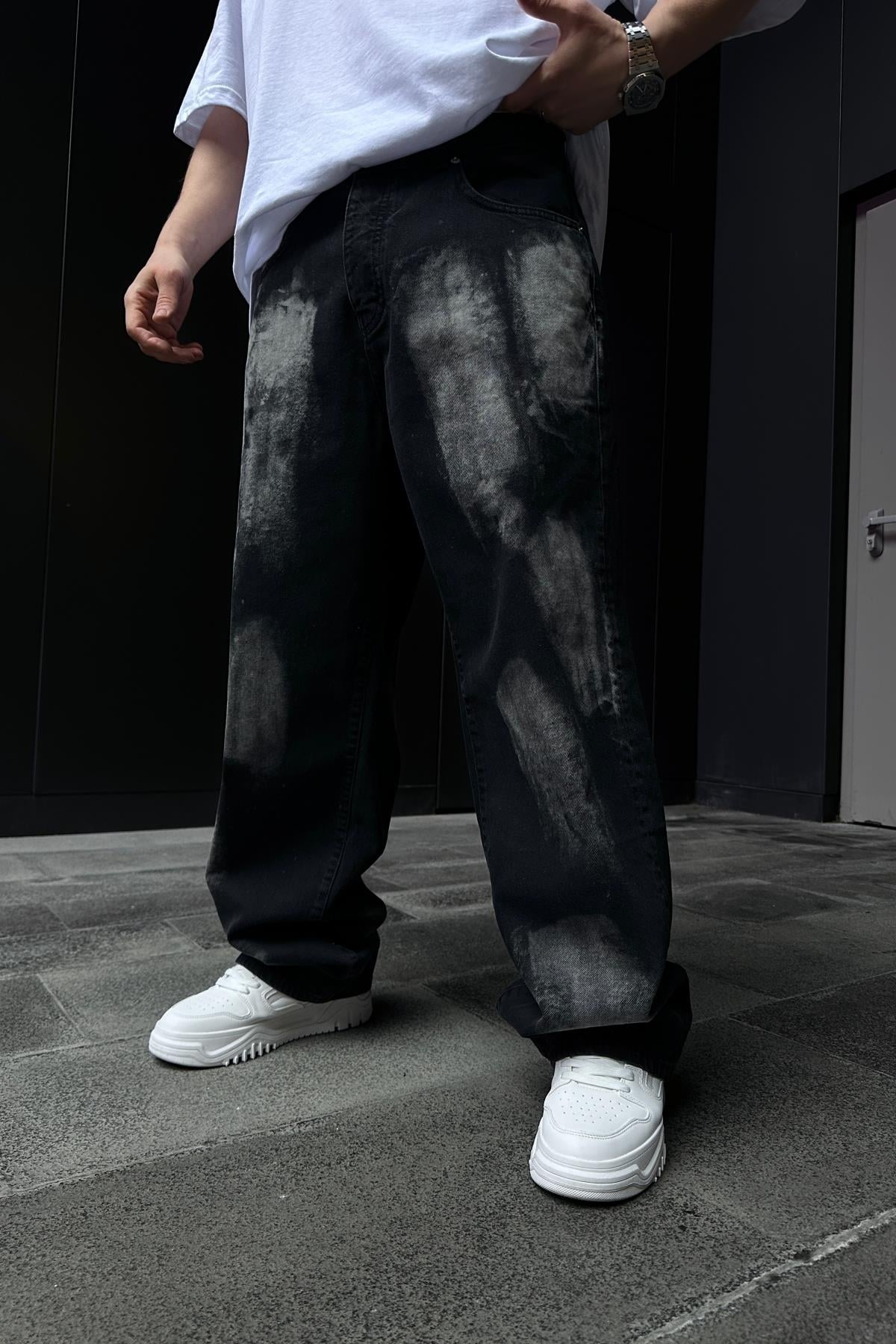 Acid Wash Baggy Jean Pantolon P865