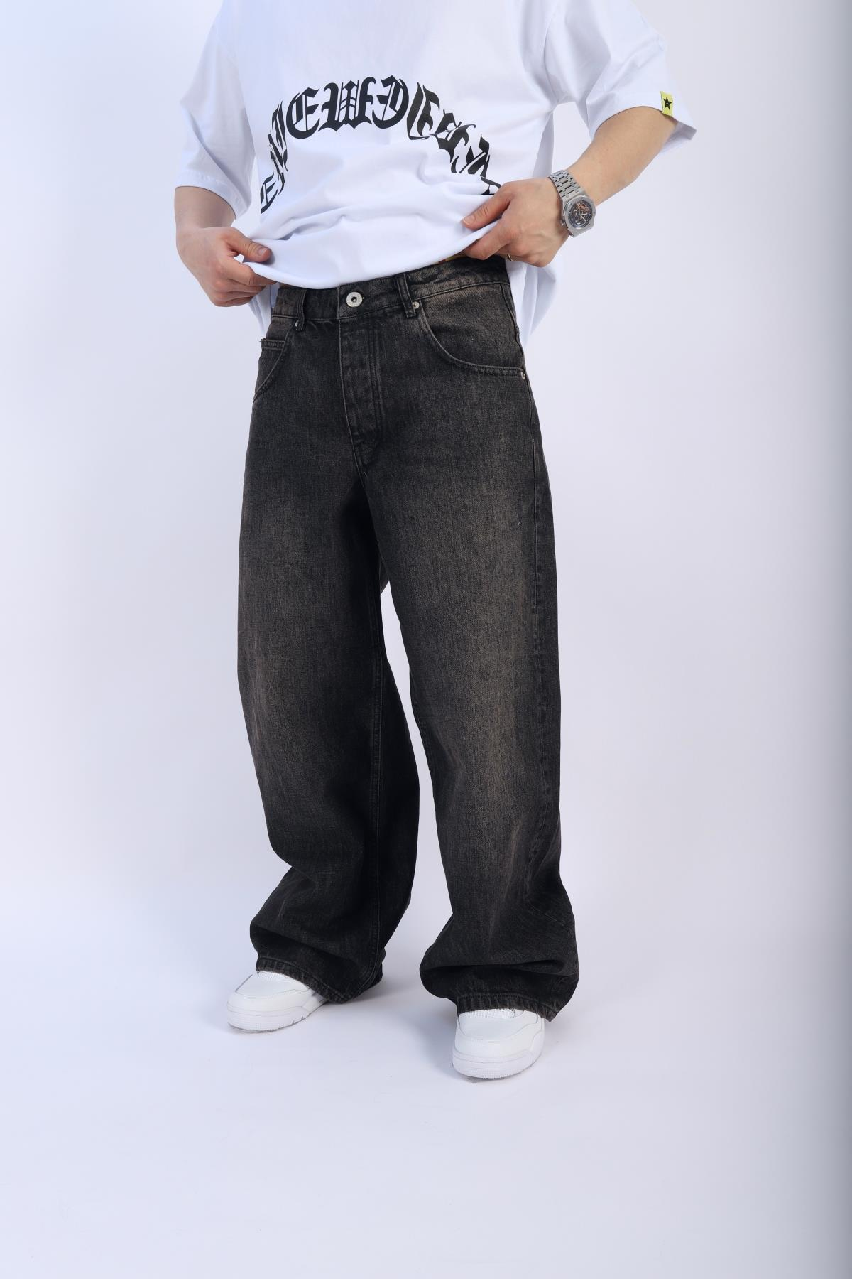 Acid Wash Baggy Jean Pantolon P916