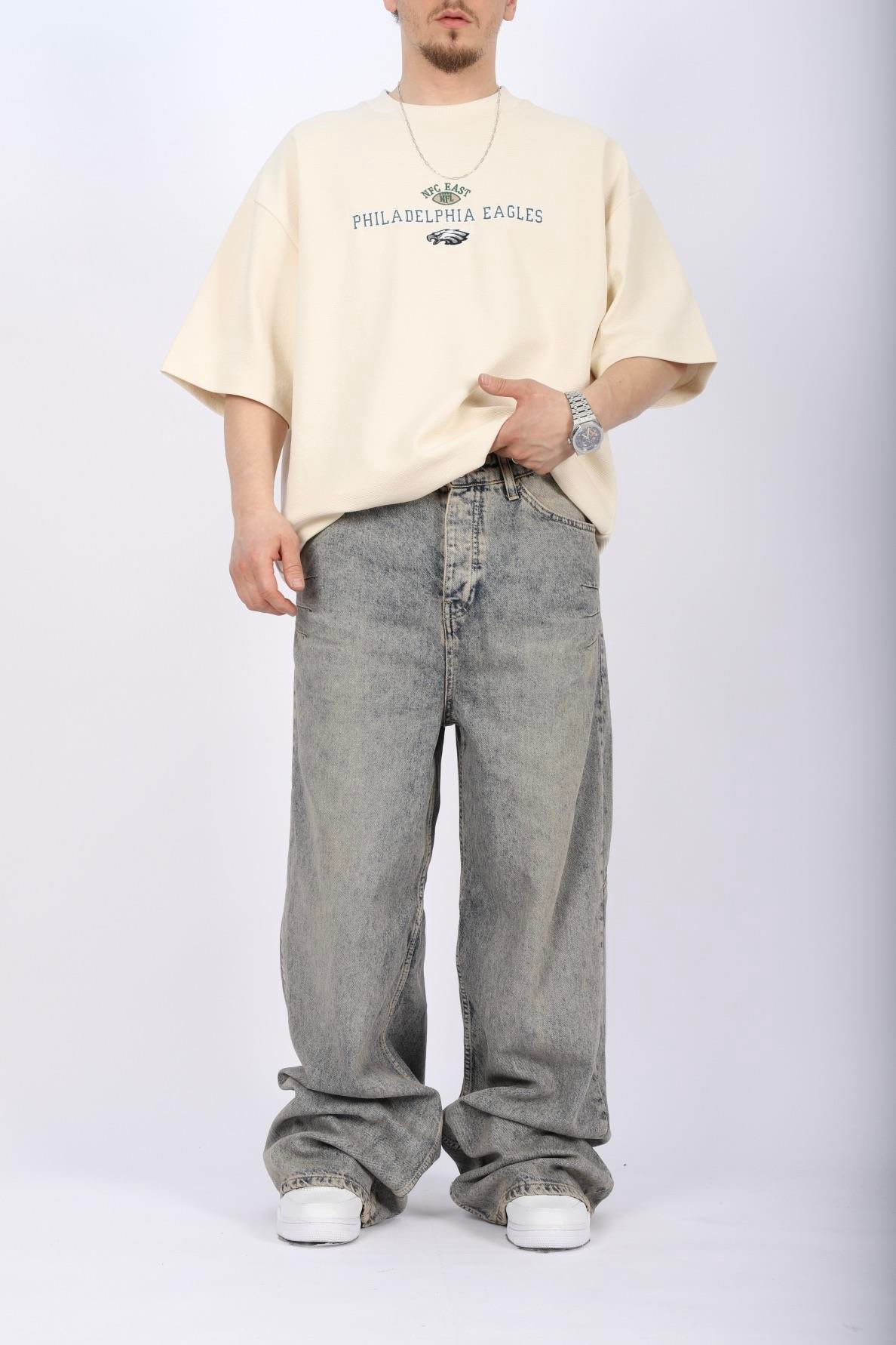 Acid Wash Baggy Jean Pantolon P936