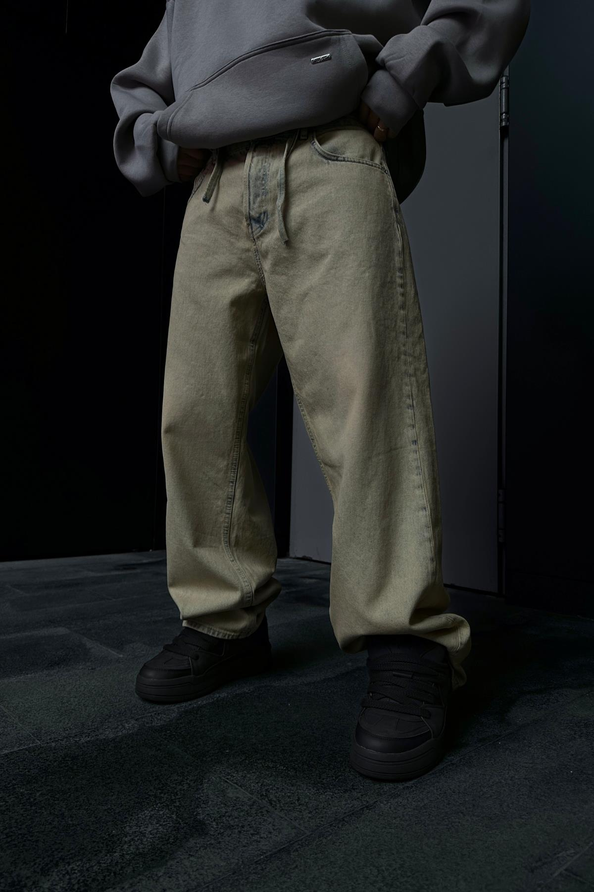 Acid Wash Bel Detay Jean Pantolon P862